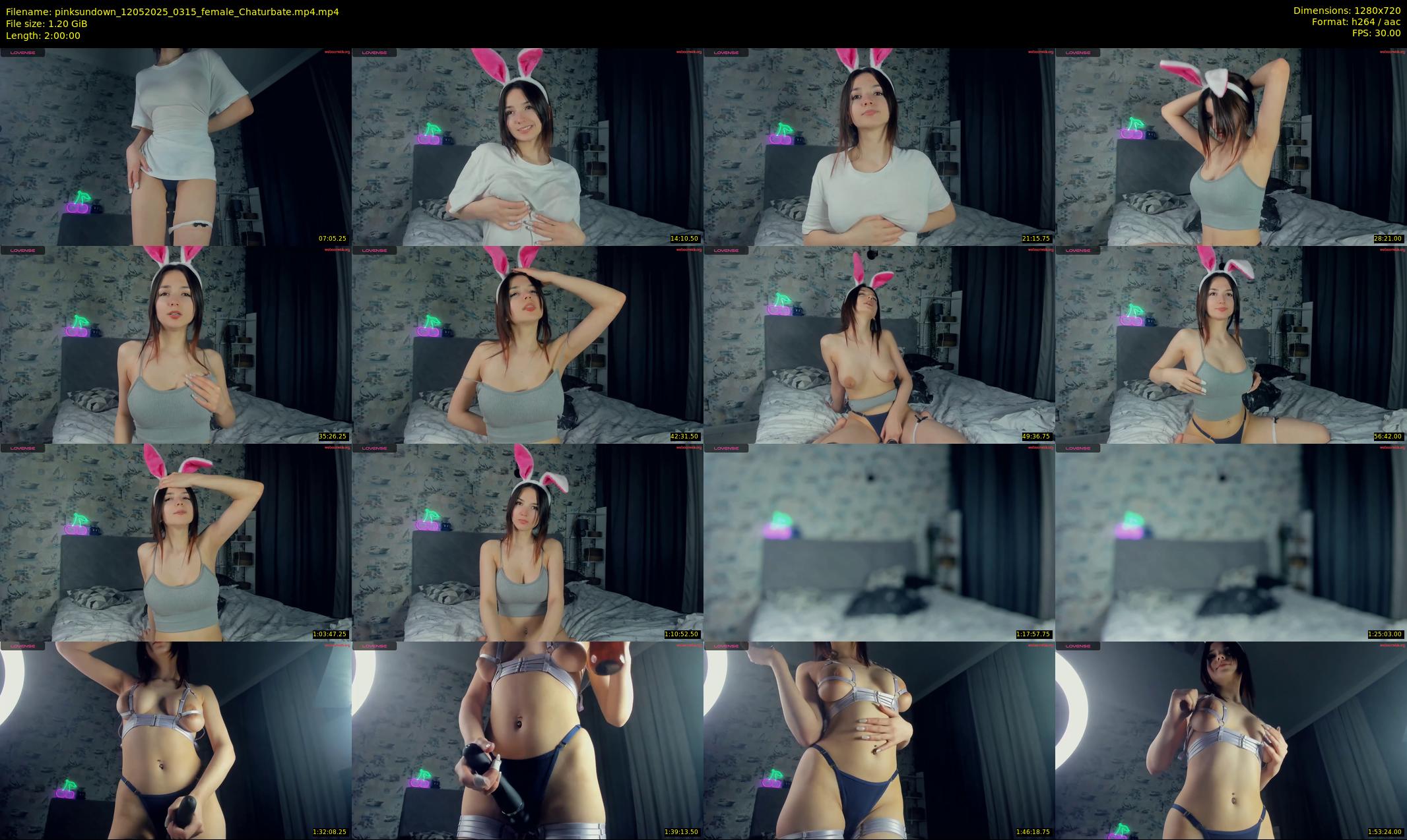 pinksundown — 120 minute Chaturbate female cam show recording, 720p, May 12, 2025