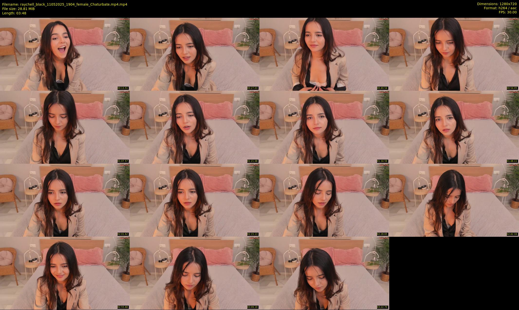 raychell_black — 4 minute Chaturbate female cam show recording, 720p, May 11, 2025