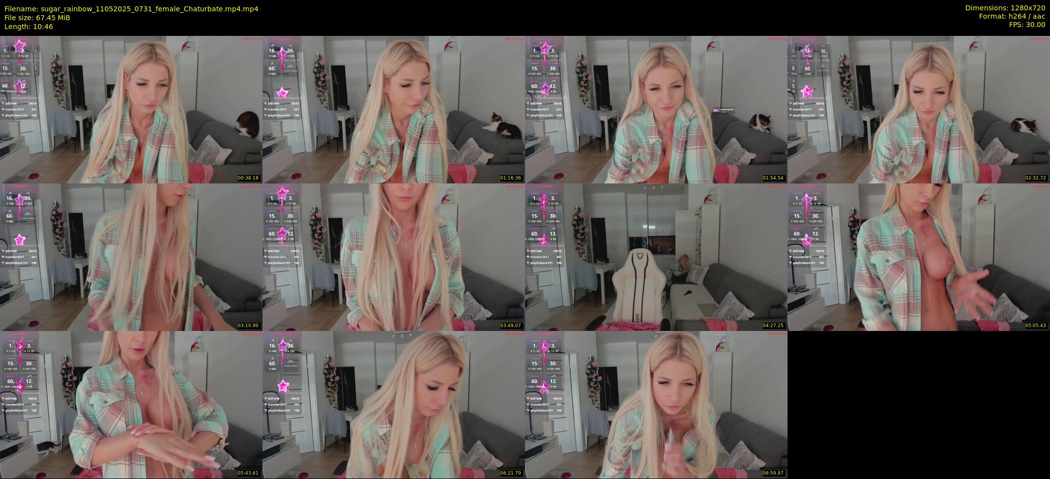 sugar_rainbow — 11 minute Chaturbate female cam show recording, 720p, May 11, 2025