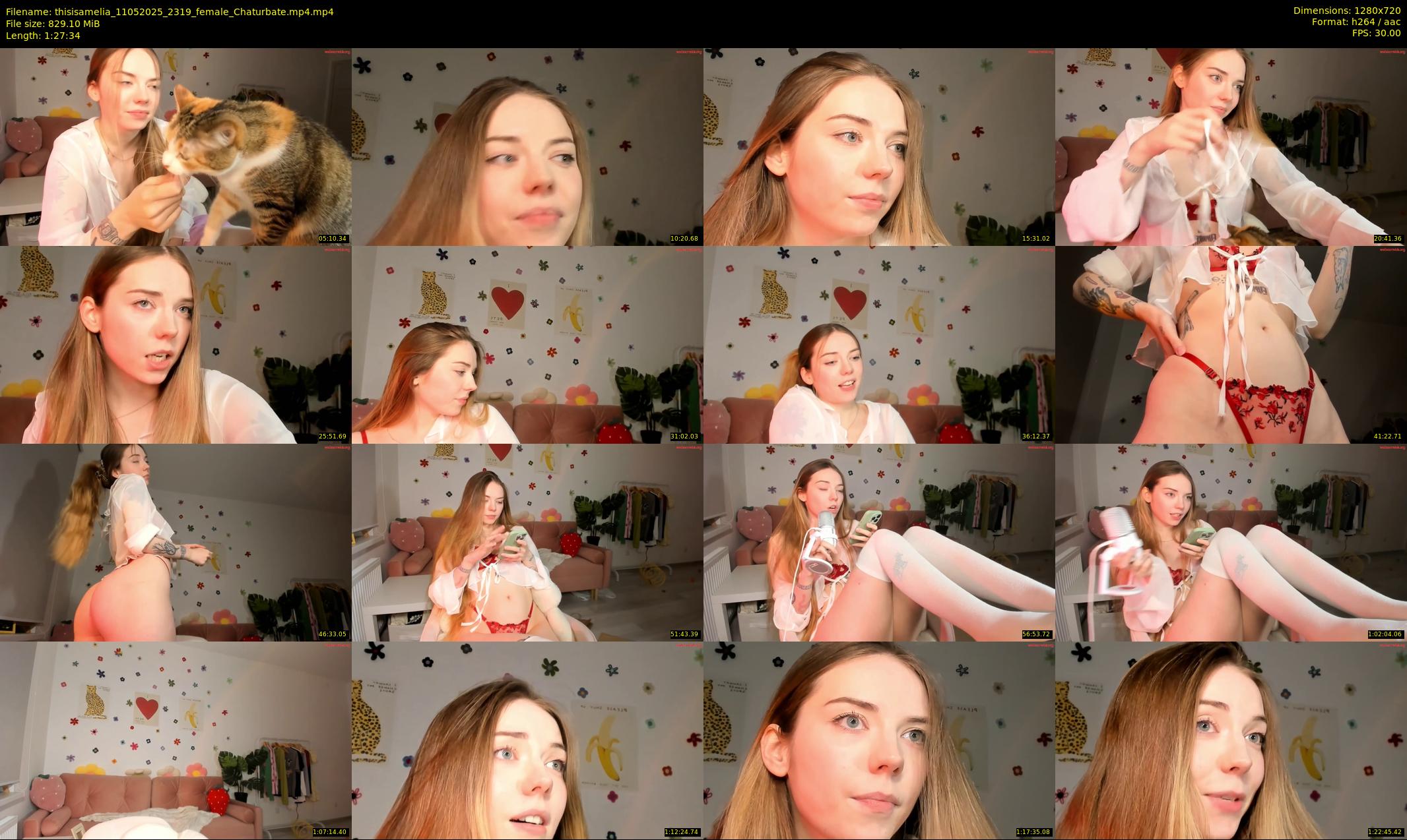 thisisamelia — 88 minute Chaturbate female cam show recording, 720p, May 11, 2025