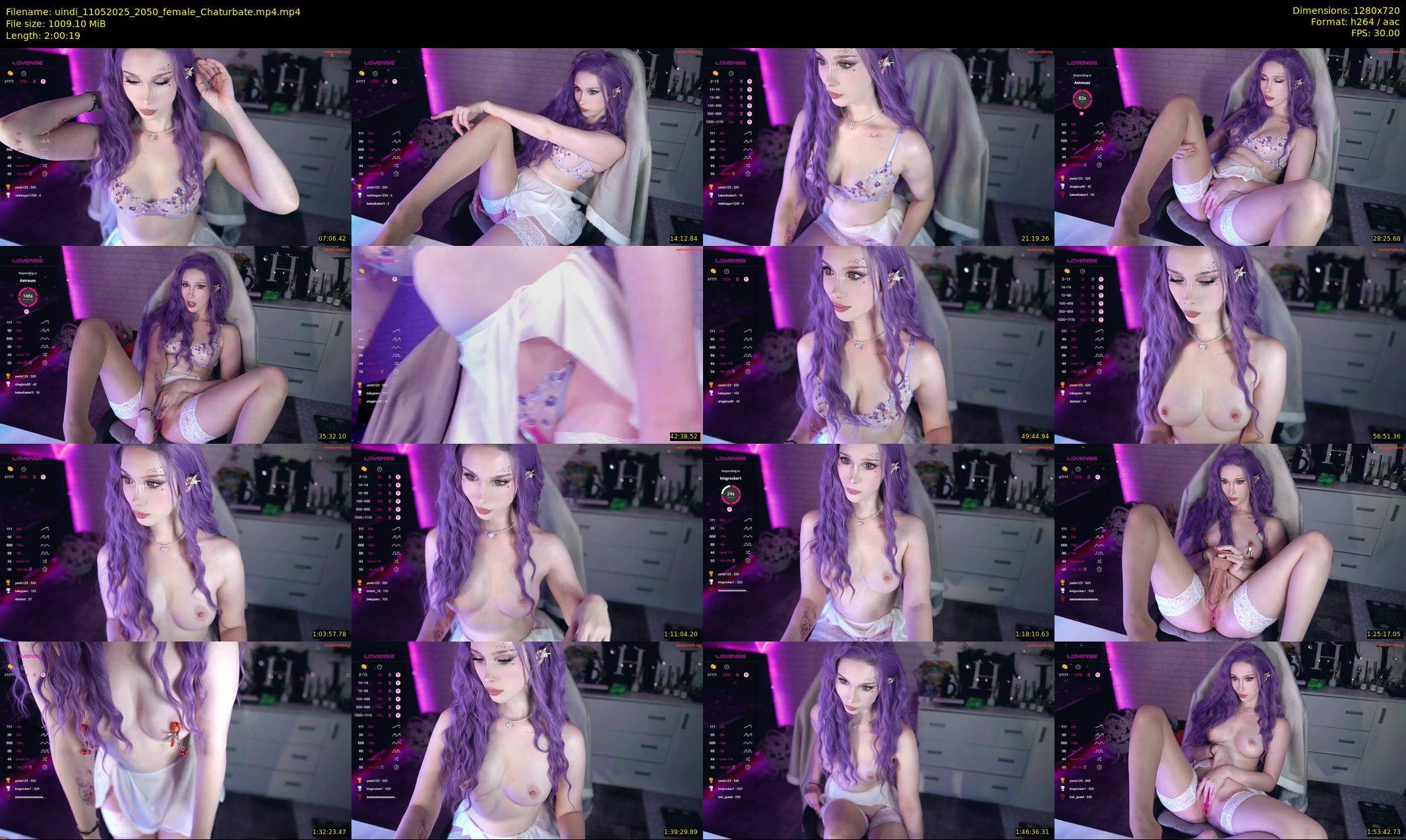 uindi — 121 minute Chaturbate female cam show recording, 720p, May 11, 2025
