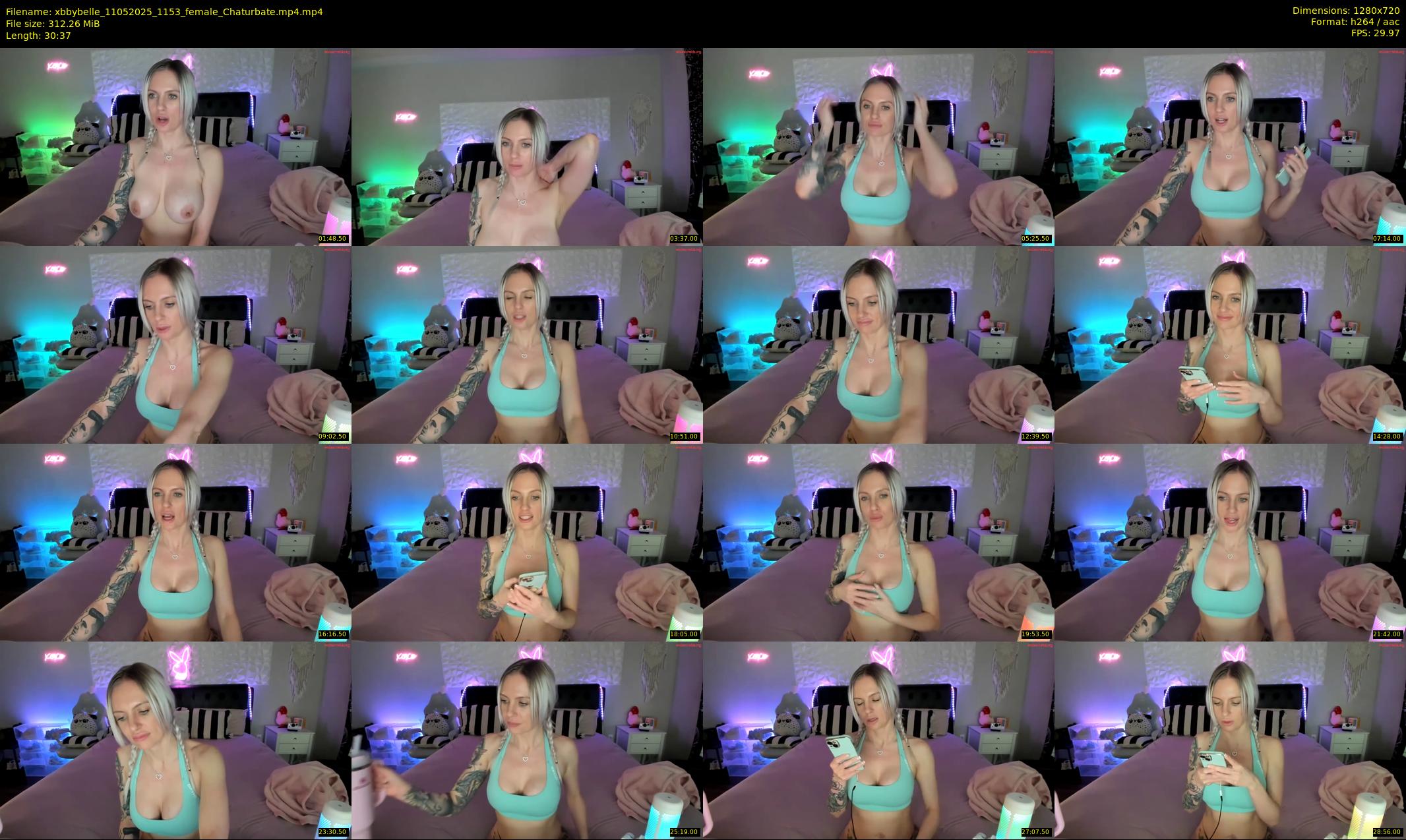 xbbybelle — 31 minute Chaturbate female cam show recording, 720p, May 11, 2025