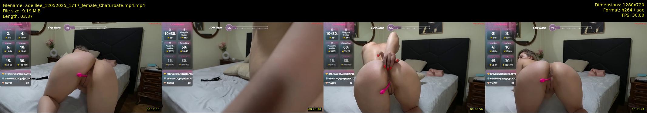 adelllee — 4 minute Chaturbate female cam show recording, 720p, May 12, 2025