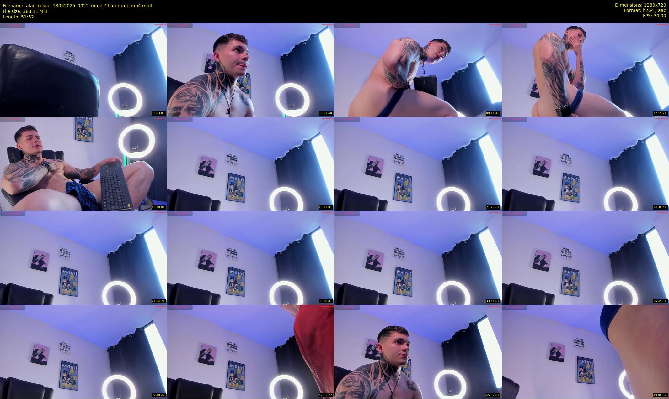 alan_rosee — 52 minute Chaturbate male cam show recording, 720p, May 13, 2025