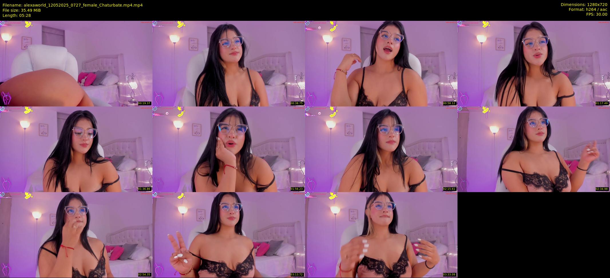 alexaworld — 6 minute Chaturbate female cam show recording, 720p, May 12, 2025