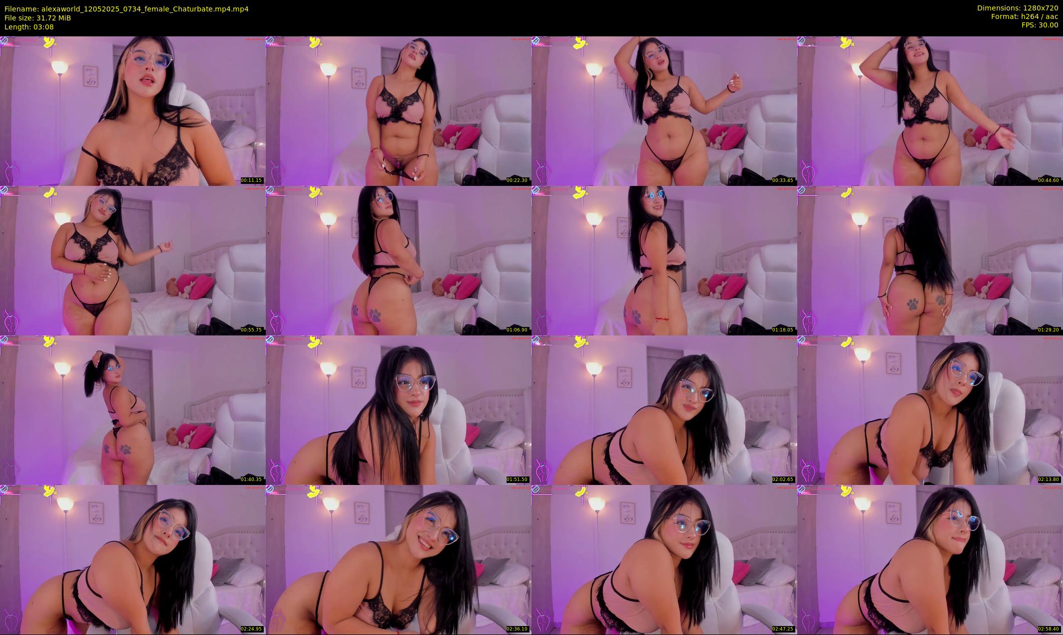 alexaworld — 4 minute Chaturbate female cam show recording, 720p, May 12, 2025