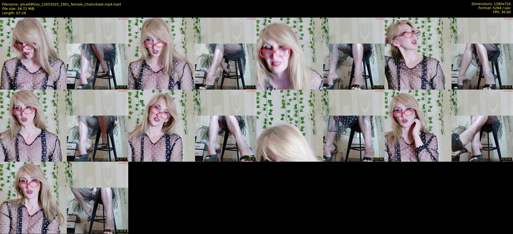 alice69foxy — 8 minute Chaturbate female cam show recording, 720p, May 12, 2025
