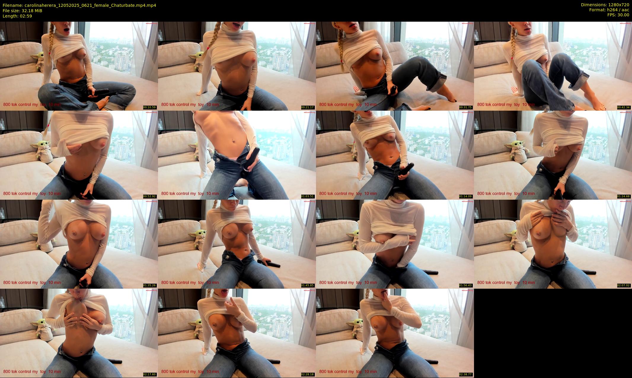 carolinaherera — 3 minute Chaturbate female cam show recording, 720p, May 12, 2025