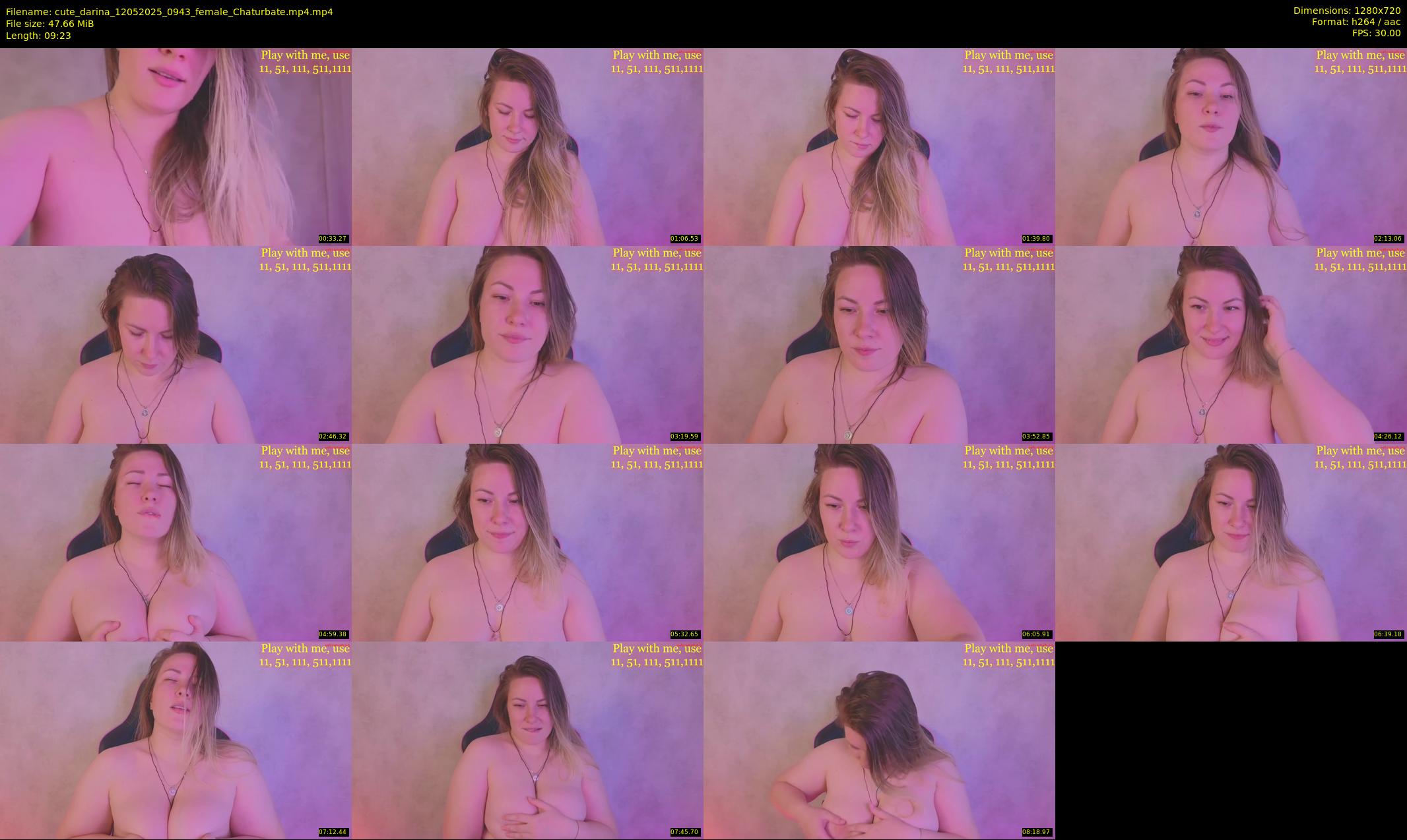 cute_darina — 10 minute Chaturbate female cam show recording, 720p, May 12, 2025