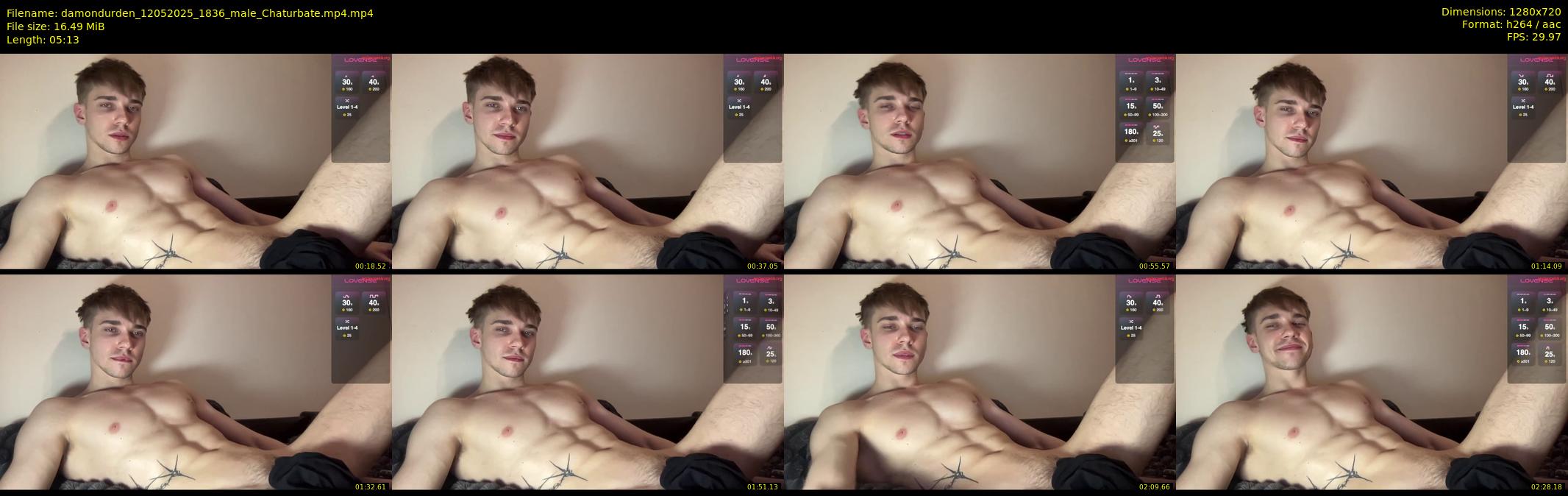 damondurden — 6 minute Chaturbate male cam show recording, 720p, May 12, 2025