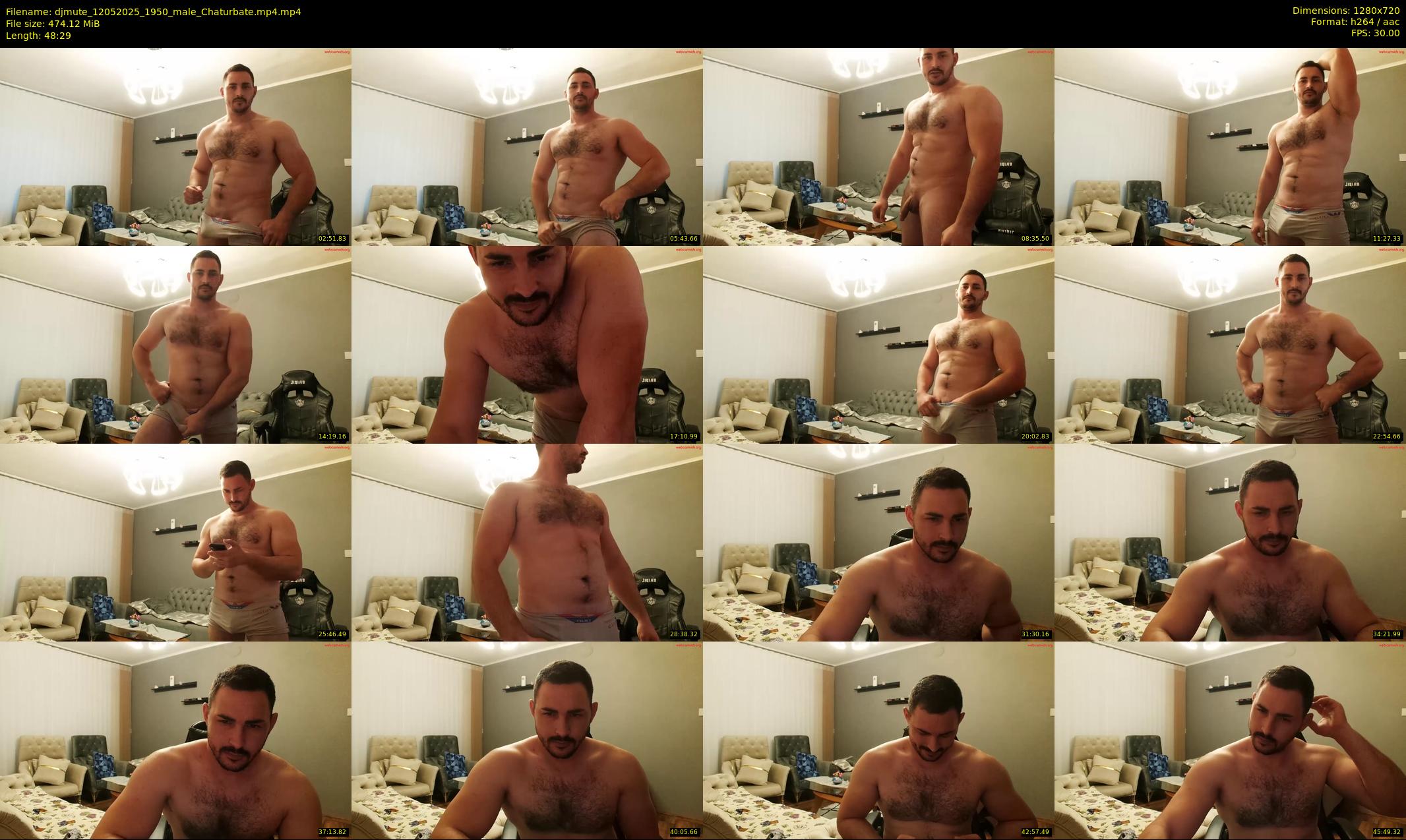 djmute — 49 minute Chaturbate male cam show recording, 720p, May 12, 2025