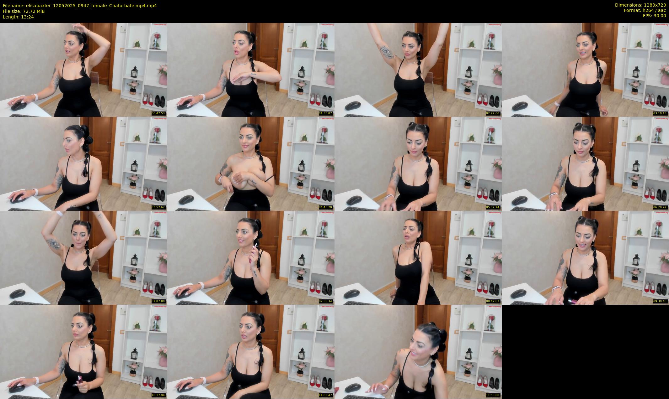 elisabaxter — 14 minute Chaturbate female cam show recording, 720p, May 12, 2025