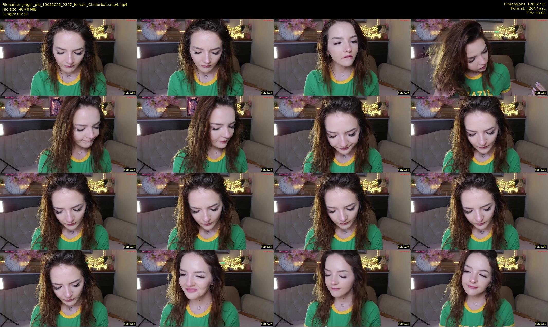 ginger_pie — 4 minute Chaturbate female cam show recording, 720p, May 12, 2025