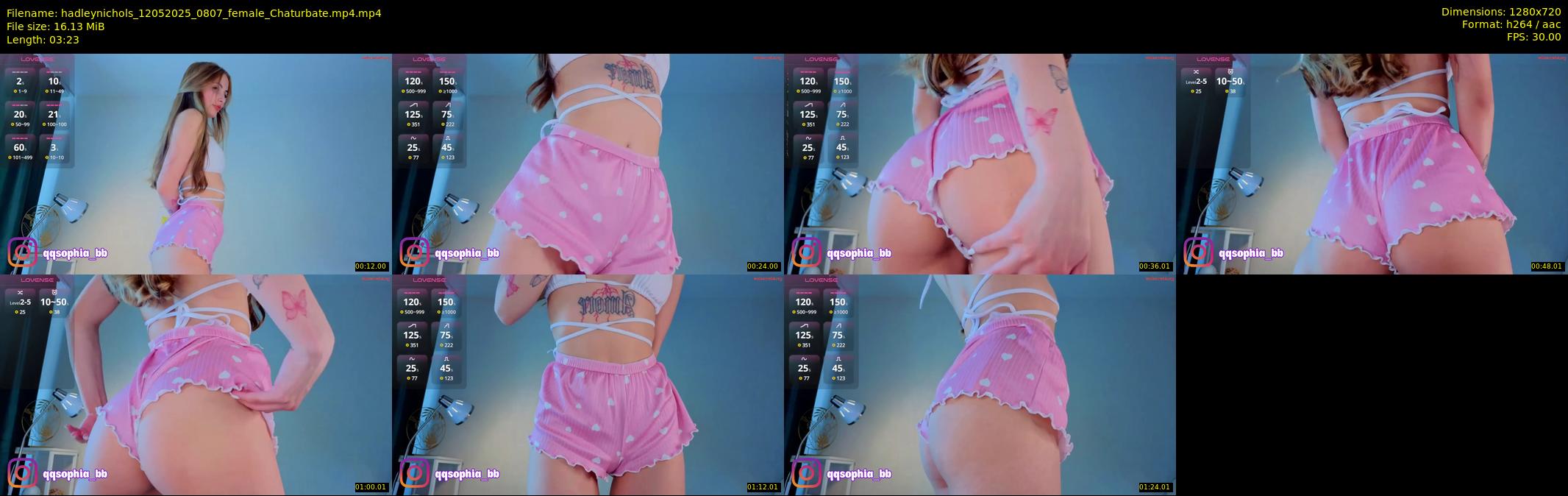 hadleynichols — 4 minute Chaturbate female cam show recording, 720p, May 12, 2025