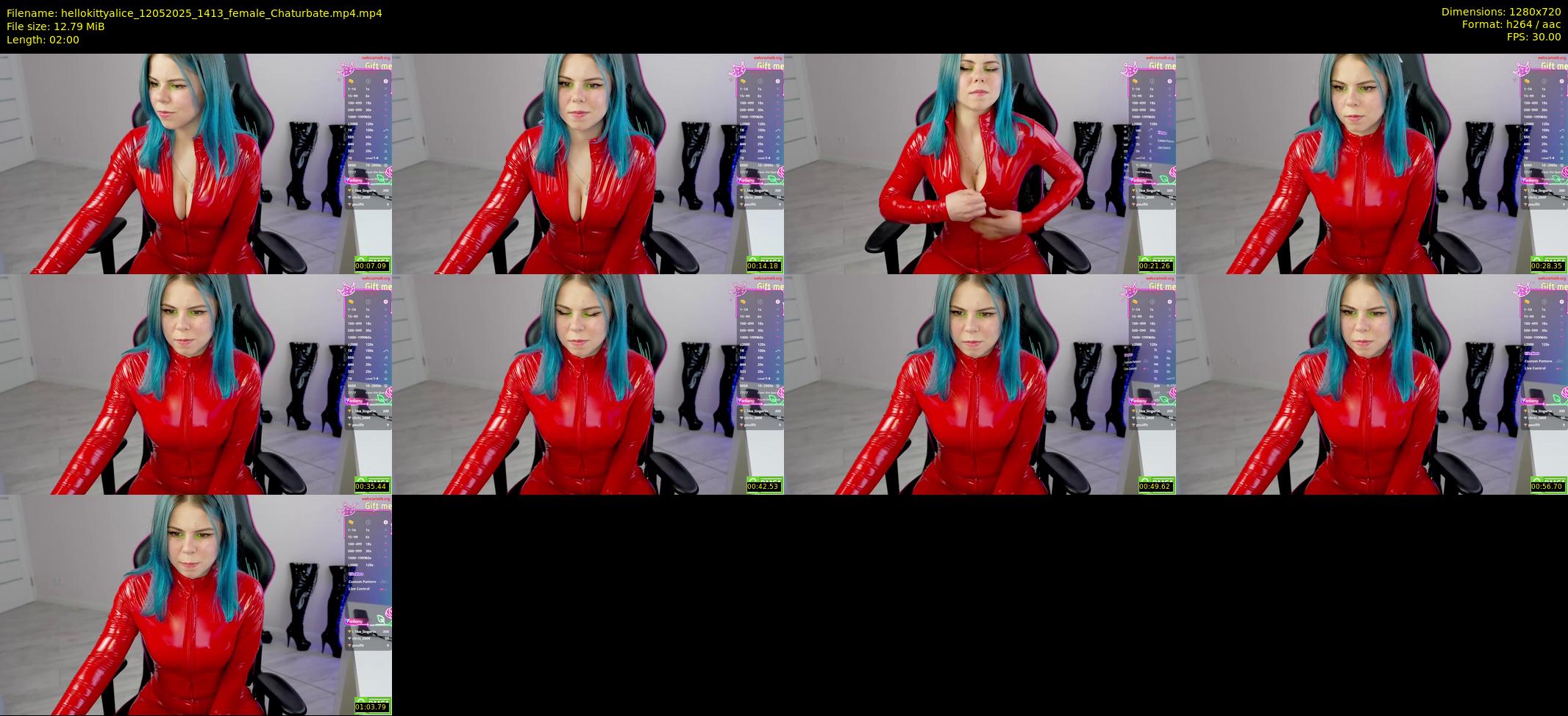 hellokittyalice — 2 minute Chaturbate female cam show recording, 720p, May 12, 2025