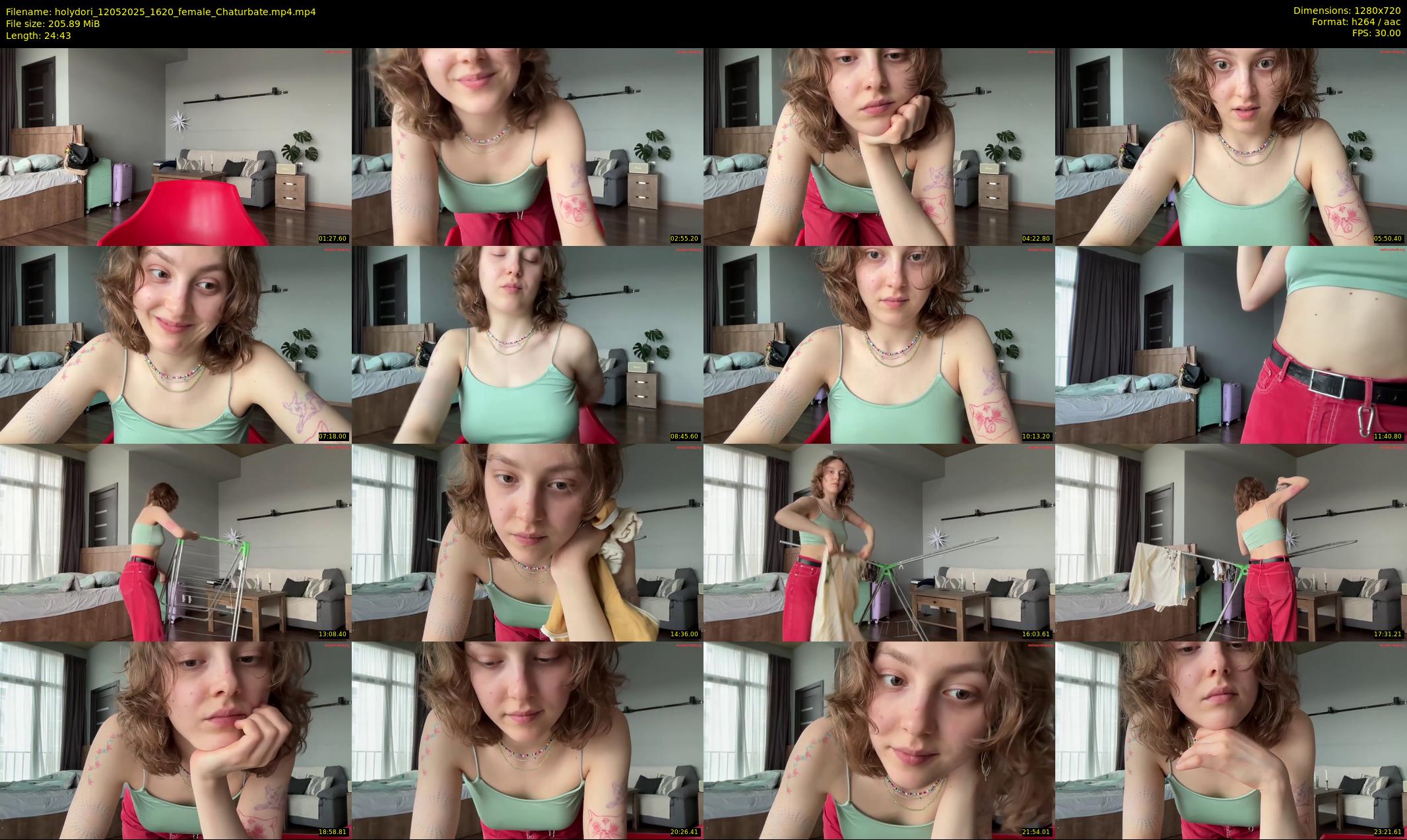 holydori — 25 minute Chaturbate female cam show recording, 720p, May 12, 2025