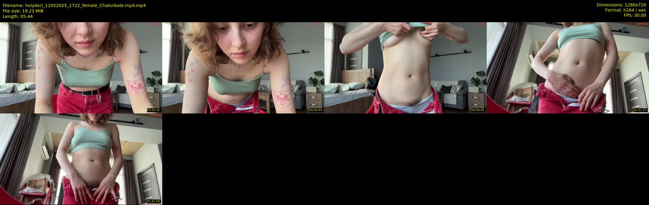 holydori — 6 minute Chaturbate female cam show recording, 720p, May 12, 2025