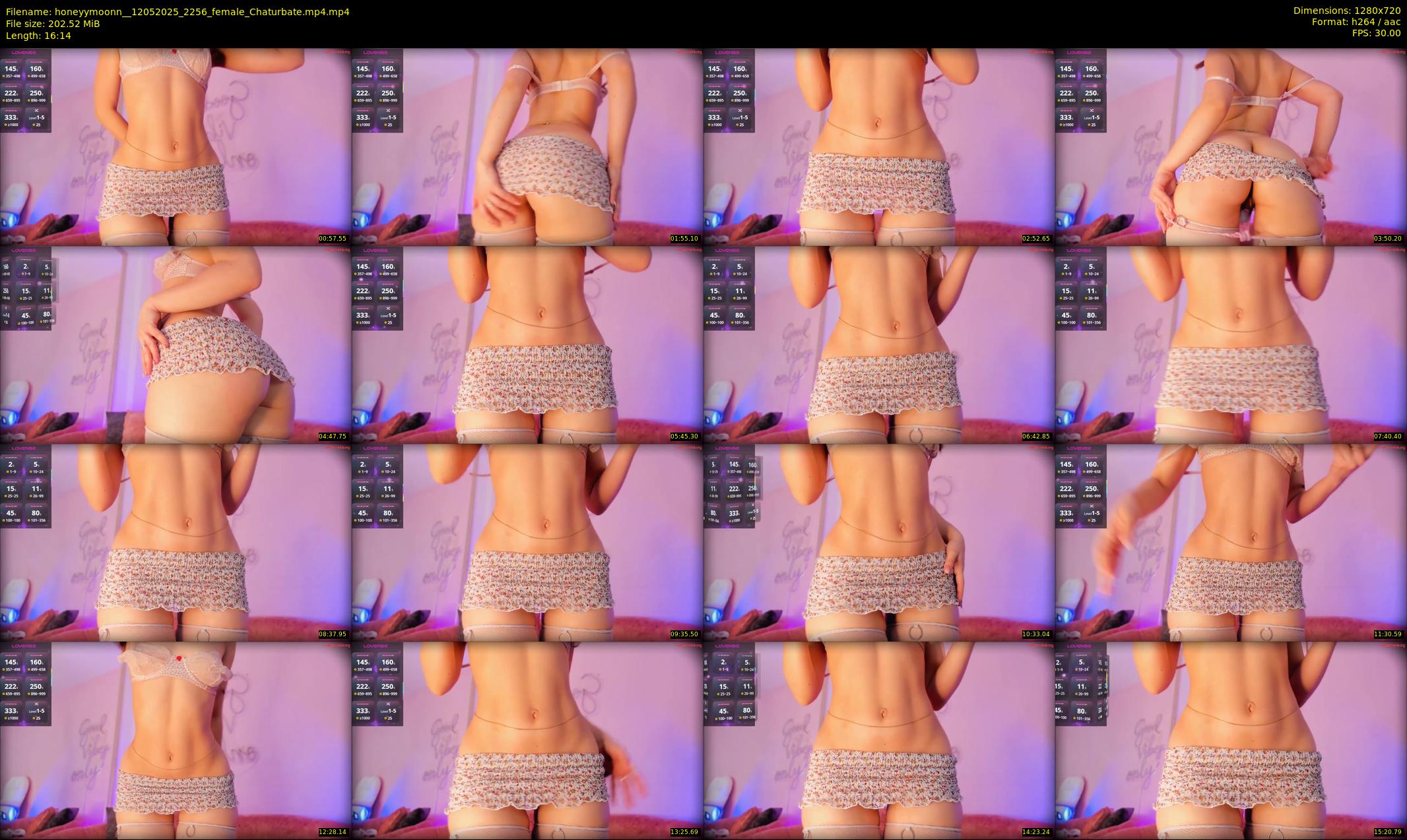 honeyymoonn_ — 17 minute Chaturbate female cam show recording, 720p, May 12, 2025