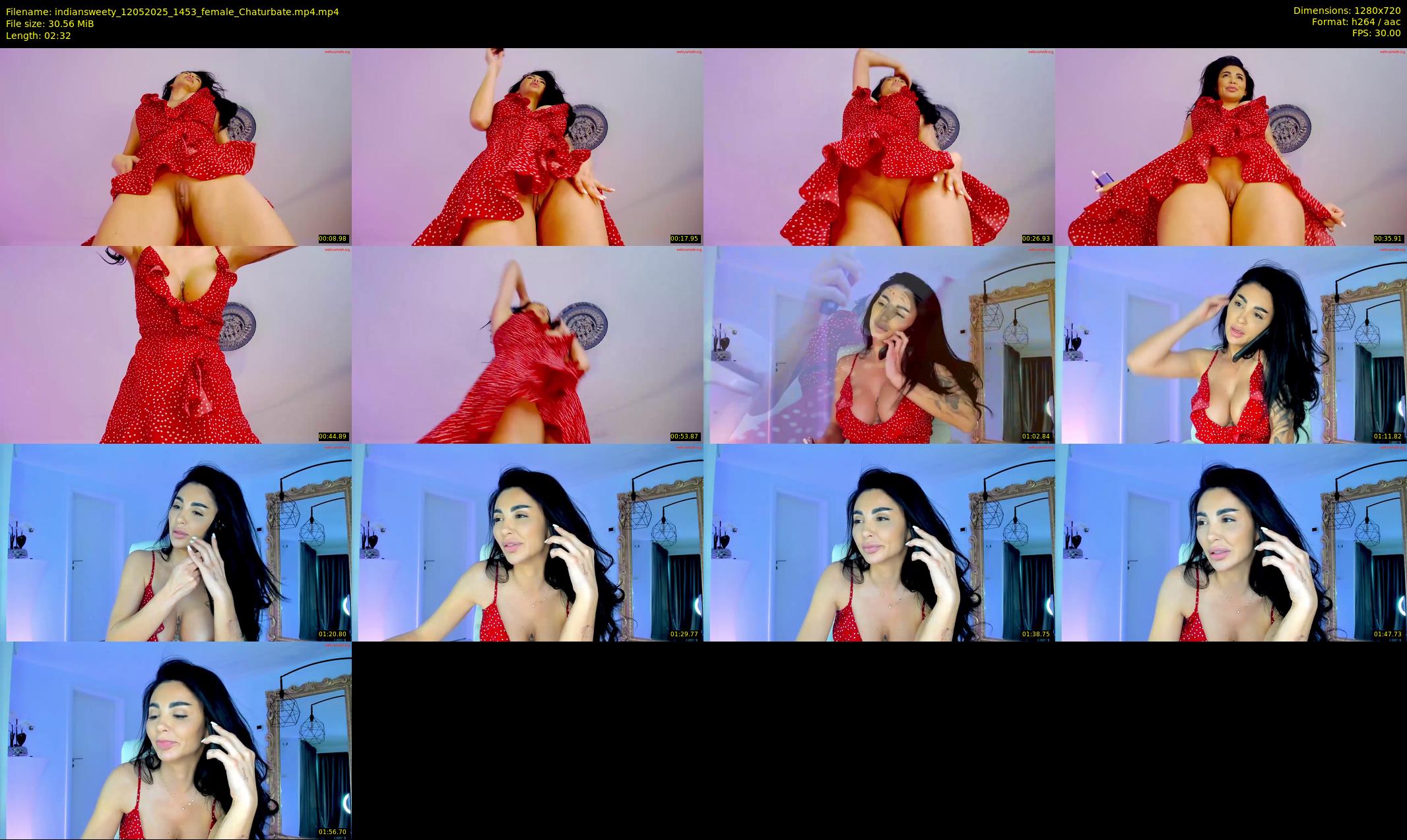 indiansweety — 3 minute Chaturbate female cam show recording, 720p, May 12, 2025