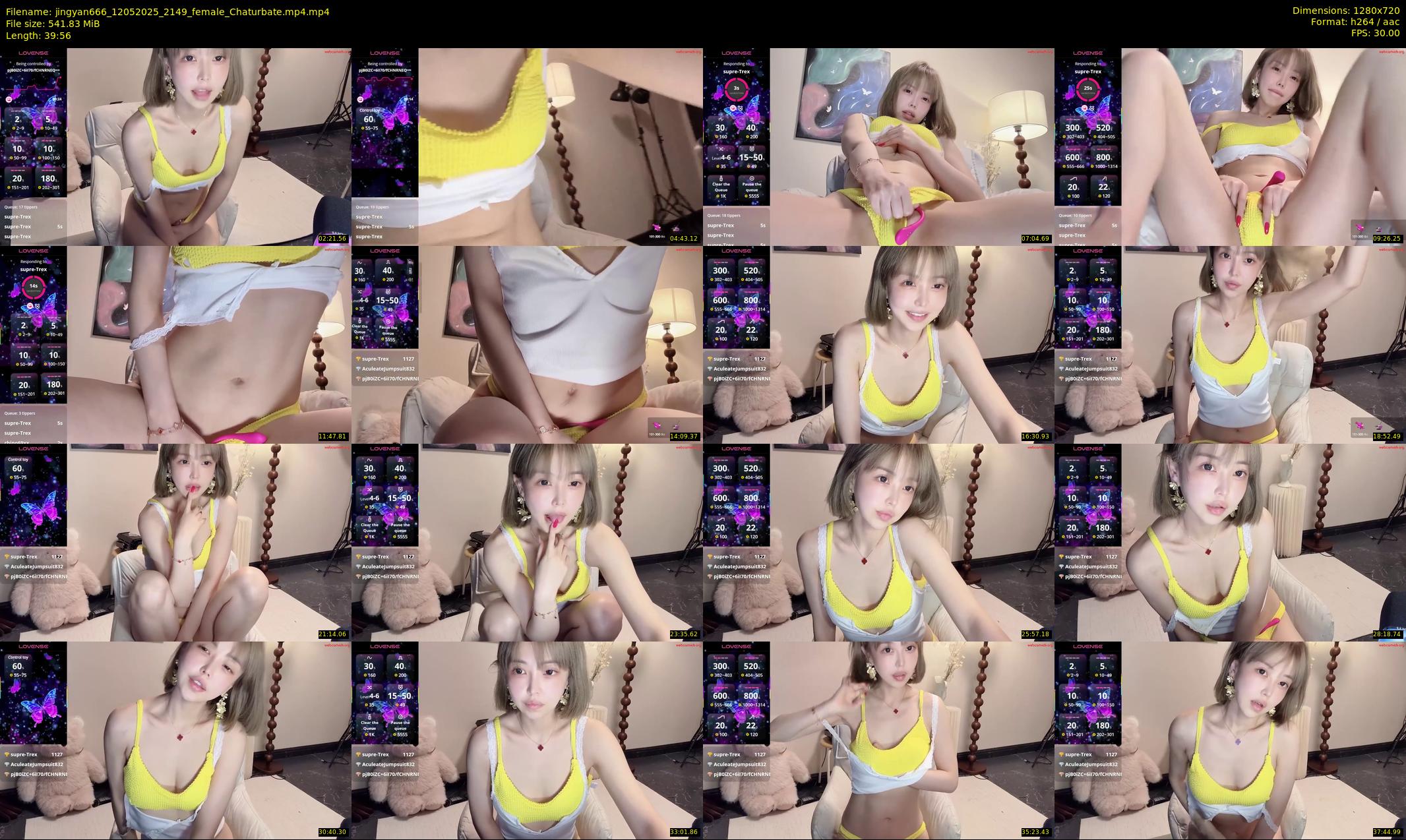 jingyan666 — 40 minute Chaturbate female cam show recording, 720p, May 12, 2025