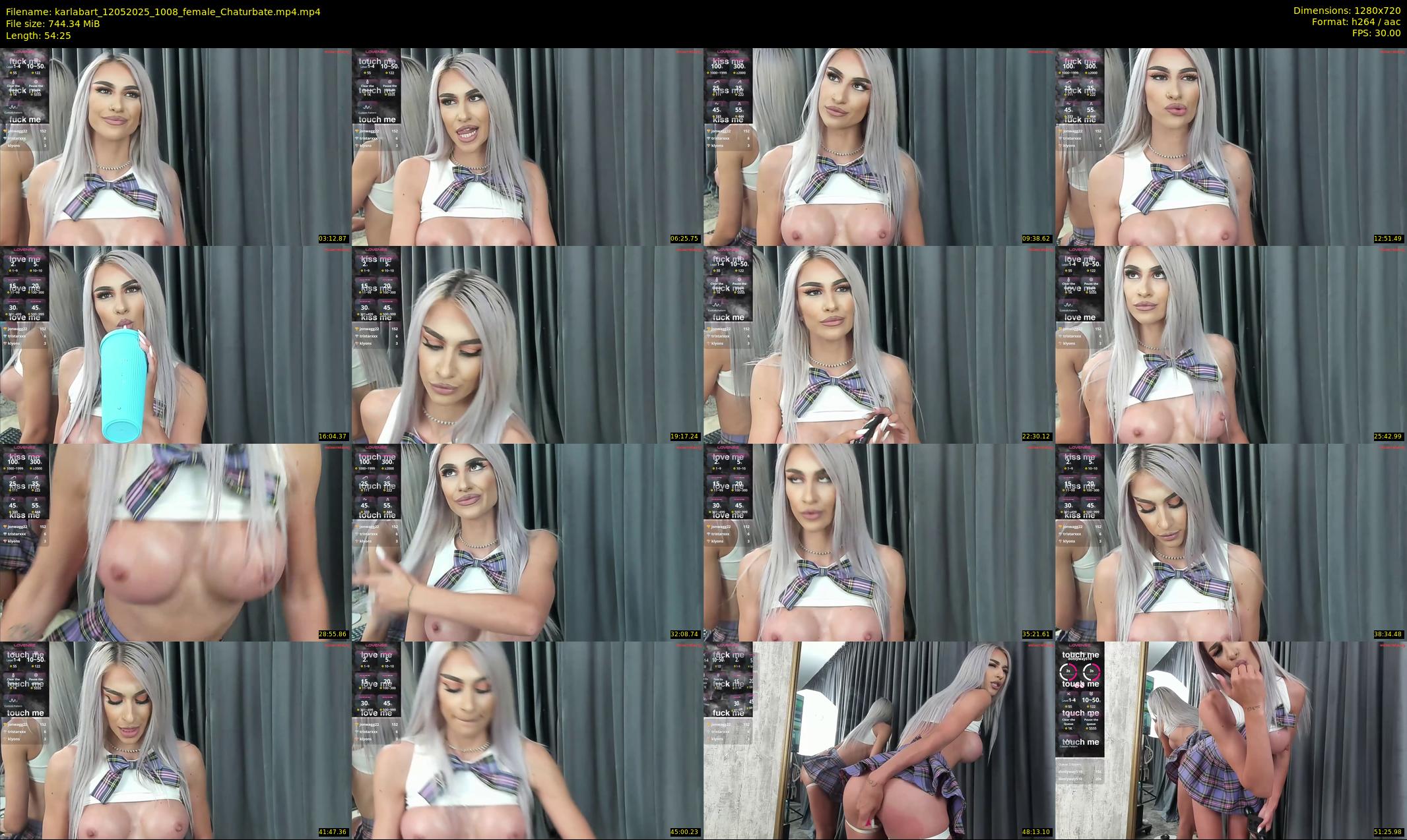 karlabart — 55 minute Chaturbate female cam show recording, 720p, May 12, 2025