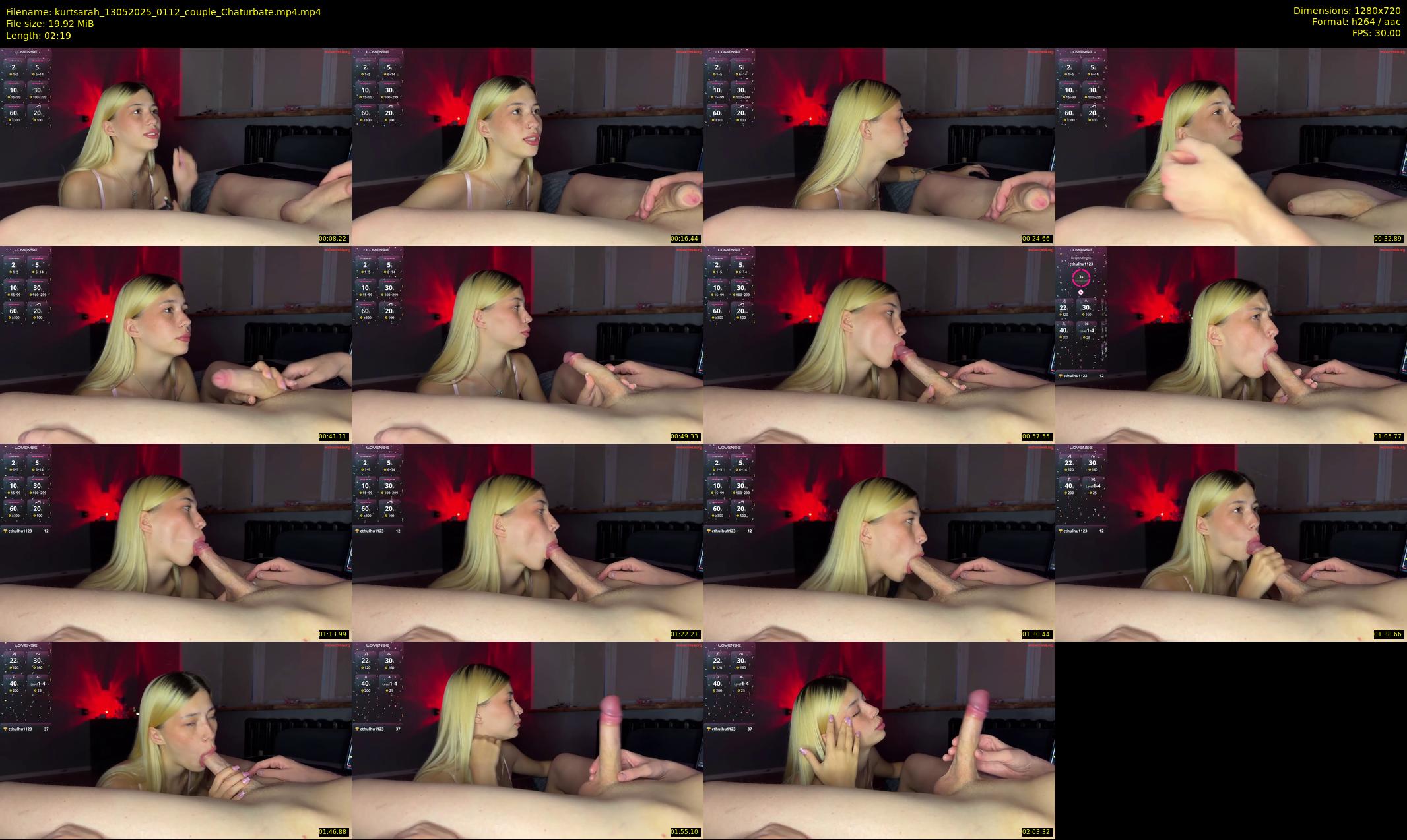 kurtsarah — 3 minute Chaturbate couple cam show recording, 720p, May 13, 2025