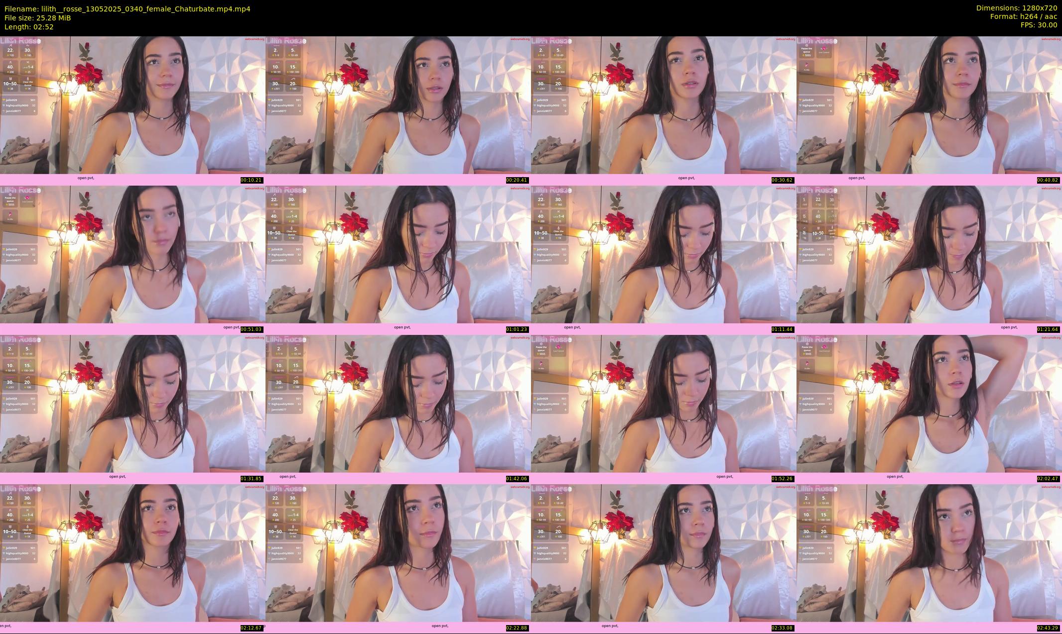 lilith__rosse — 3 minute Chaturbate female cam show recording, 720p, May 13, 2025