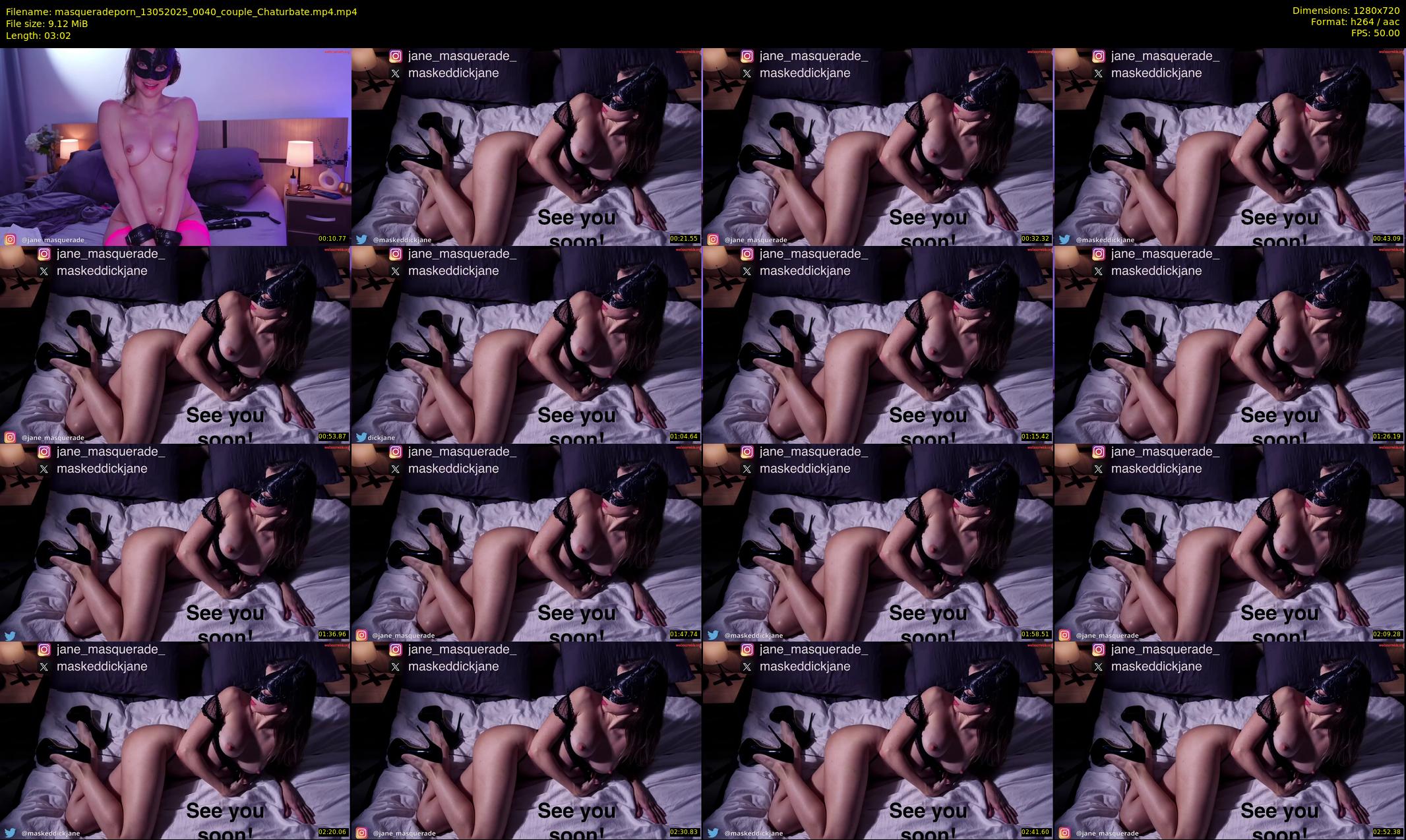 masqueradeporn — 4 minute Chaturbate couple cam show recording, 720p, May 13, 2025