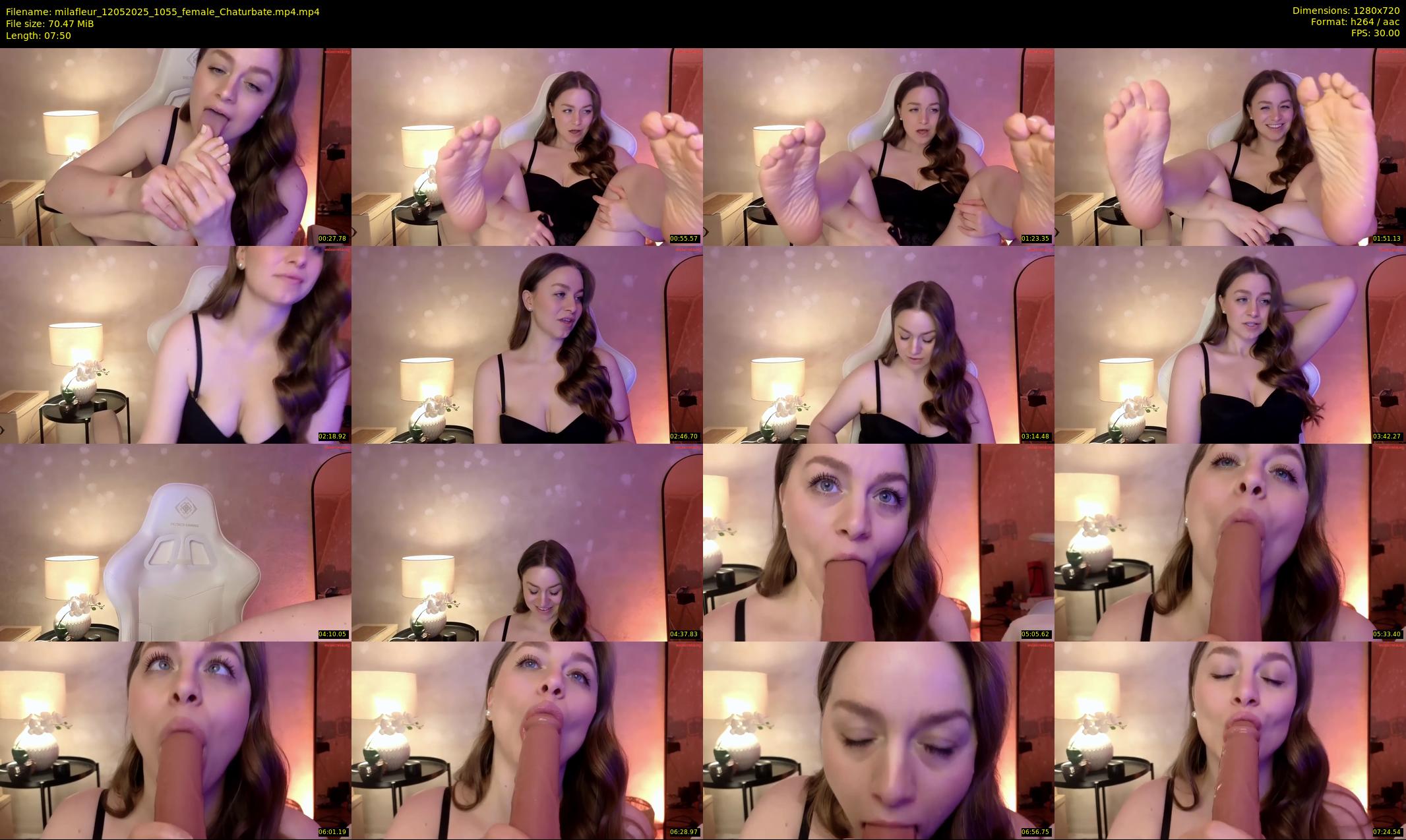 milafleur — 8 minute Chaturbate female cam show recording, 720p, May 12, 2025