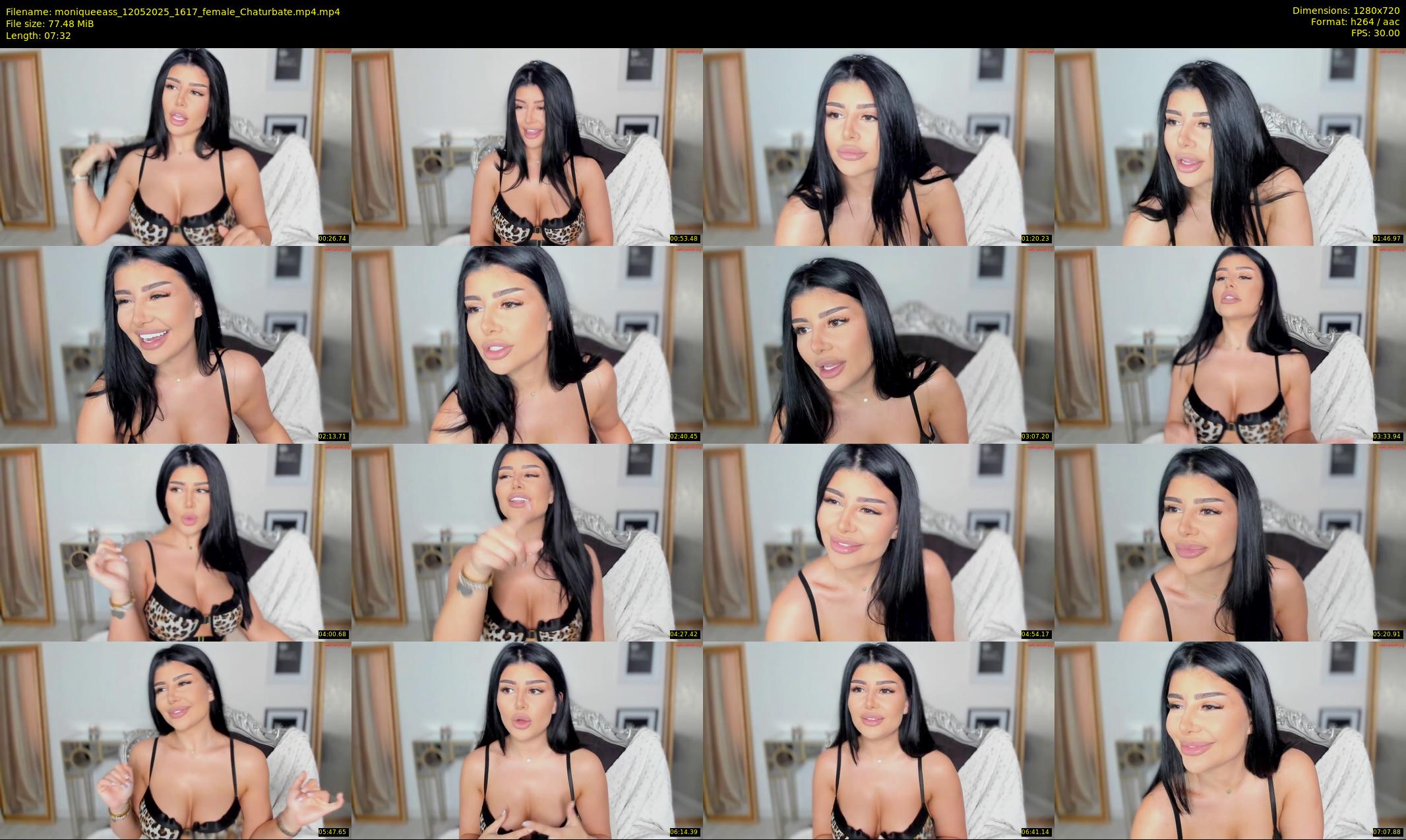 moniqueeass — 8 minute Chaturbate female cam show recording, 720p, May 12, 2025