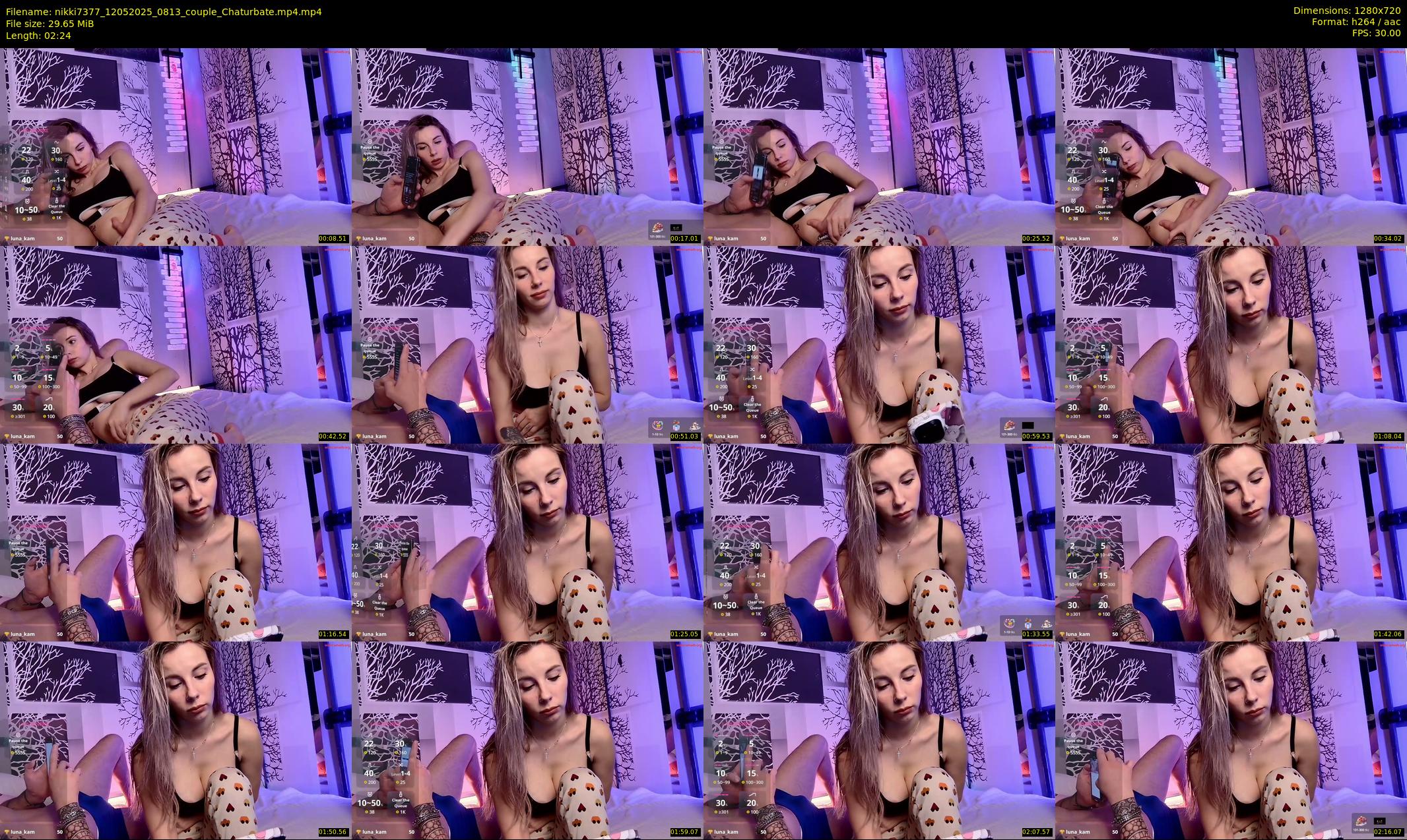 nikki7377 — 3 minute Chaturbate couple cam show recording, 720p, May 12, 2025