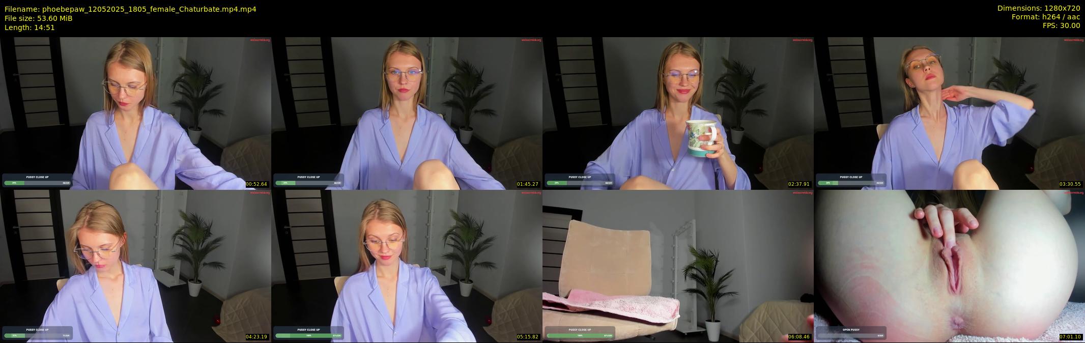 phoebepaw — 15 minute Chaturbate female cam show recording, 720p, May 12, 2025
