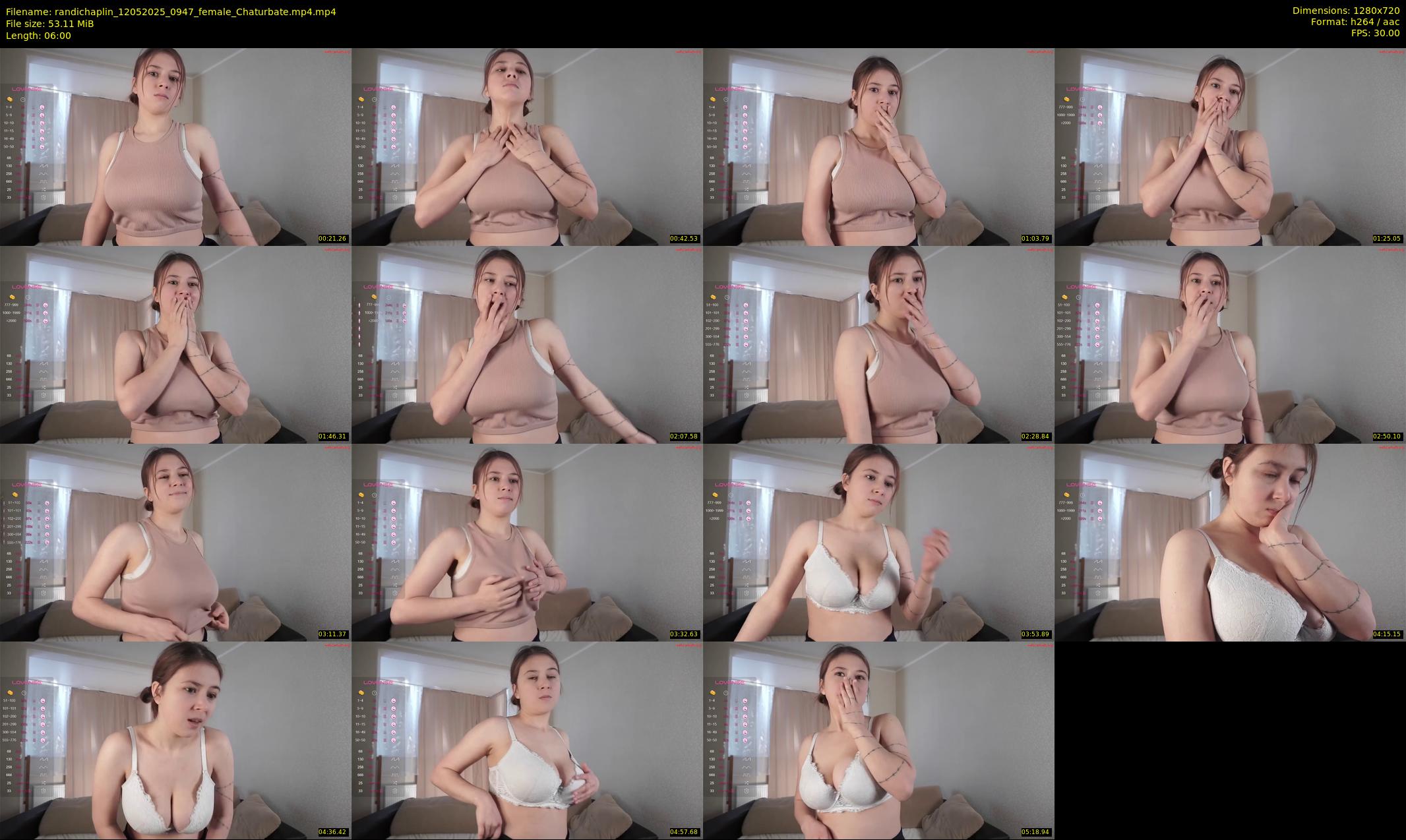 randichaplin — 6 minute Chaturbate female cam show recording, 720p, May 12, 2025