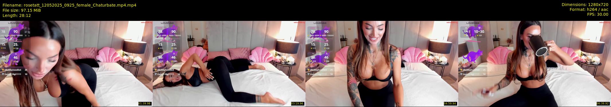 rosetatt — 29 minute Chaturbate female cam show recording, 720p, May 12, 2025