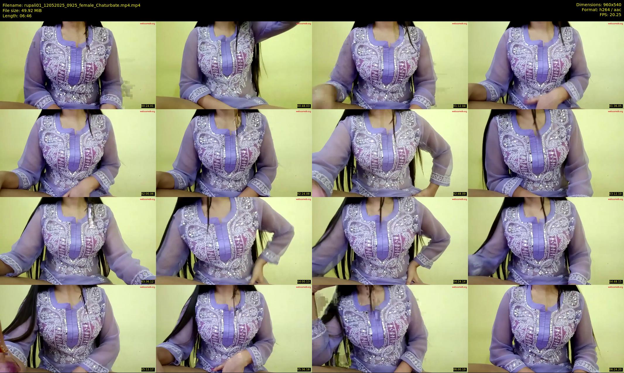 rupali01 — 7 minute Chaturbate female cam show recording, 480p, May 12, 2025