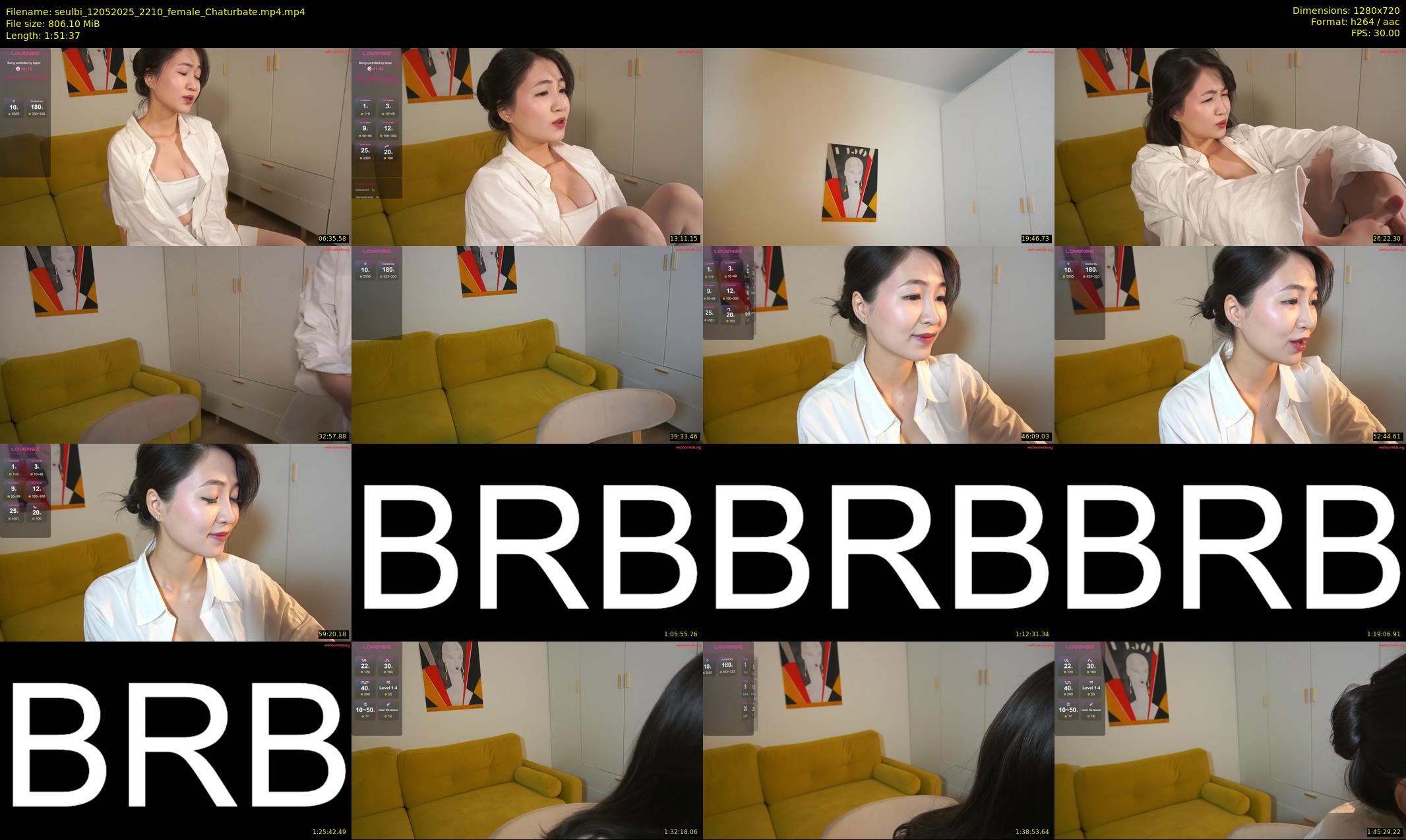 seulbi — 112 minute Chaturbate female cam show recording, 720p, May 12, 2025