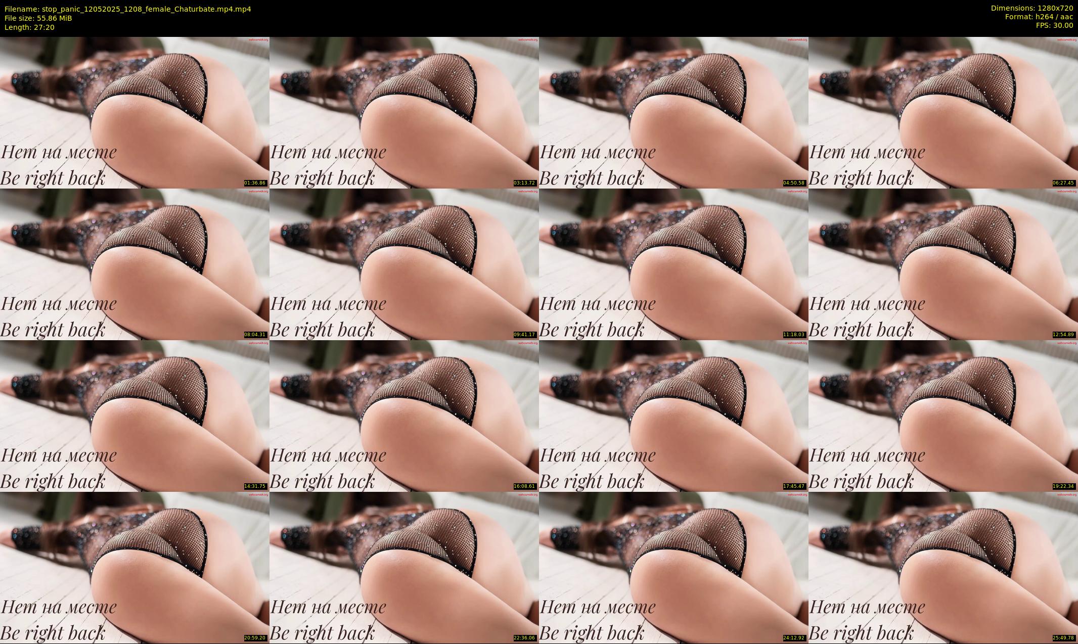 stop_panic — 28 minute Chaturbate female cam show recording, 720p, May 12, 2025
