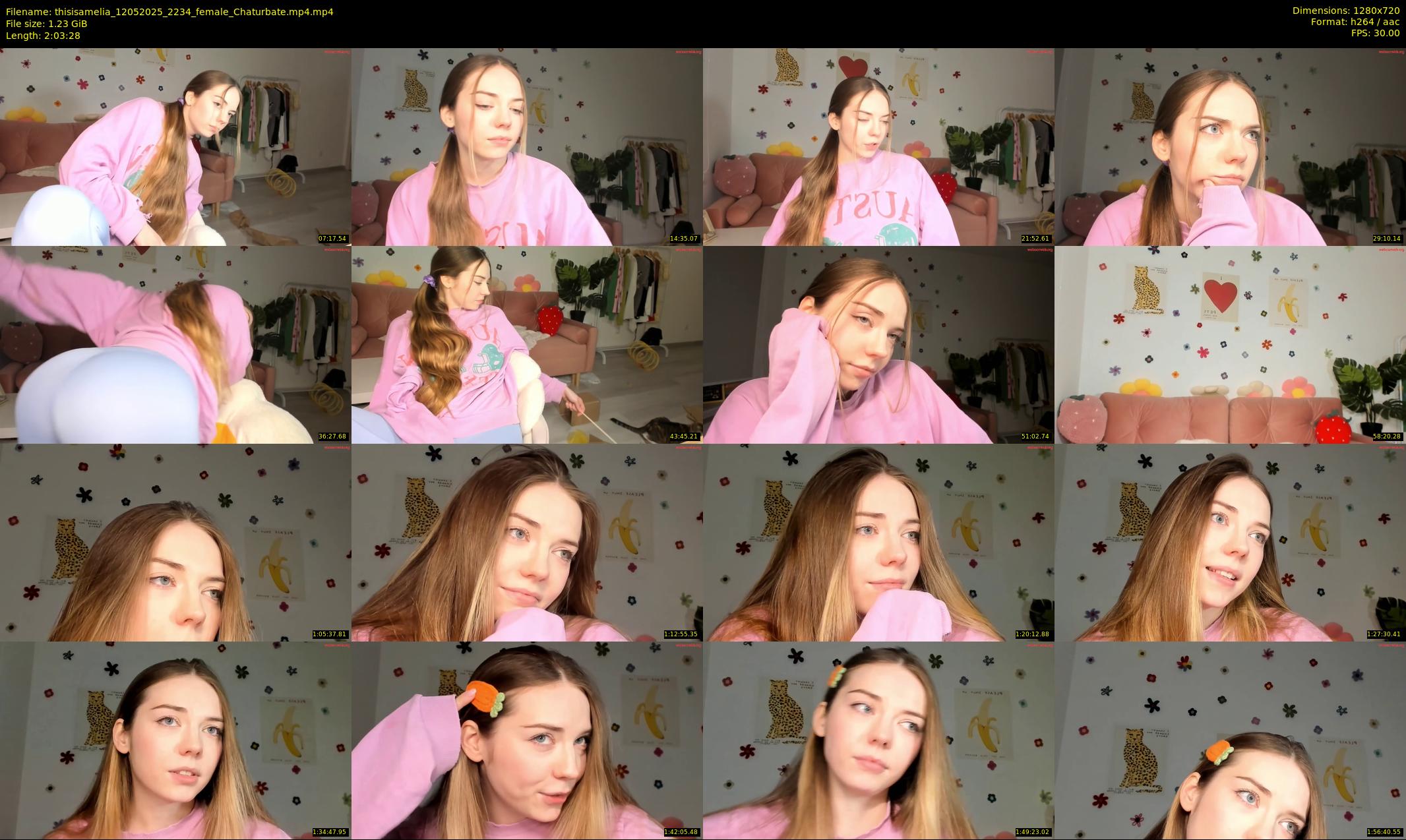 thisisamelia — 124 minute Chaturbate female cam show recording, 720p, May 12, 2025