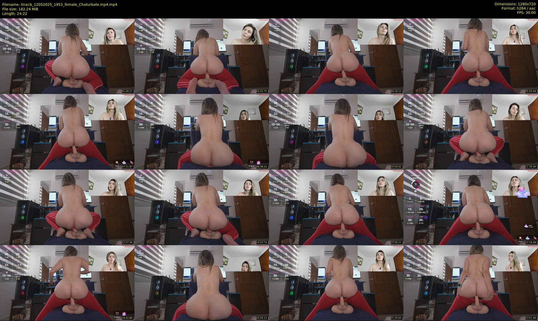 tinacb — 25 minute Chaturbate female cam show recording, 720p, May 12, 2025