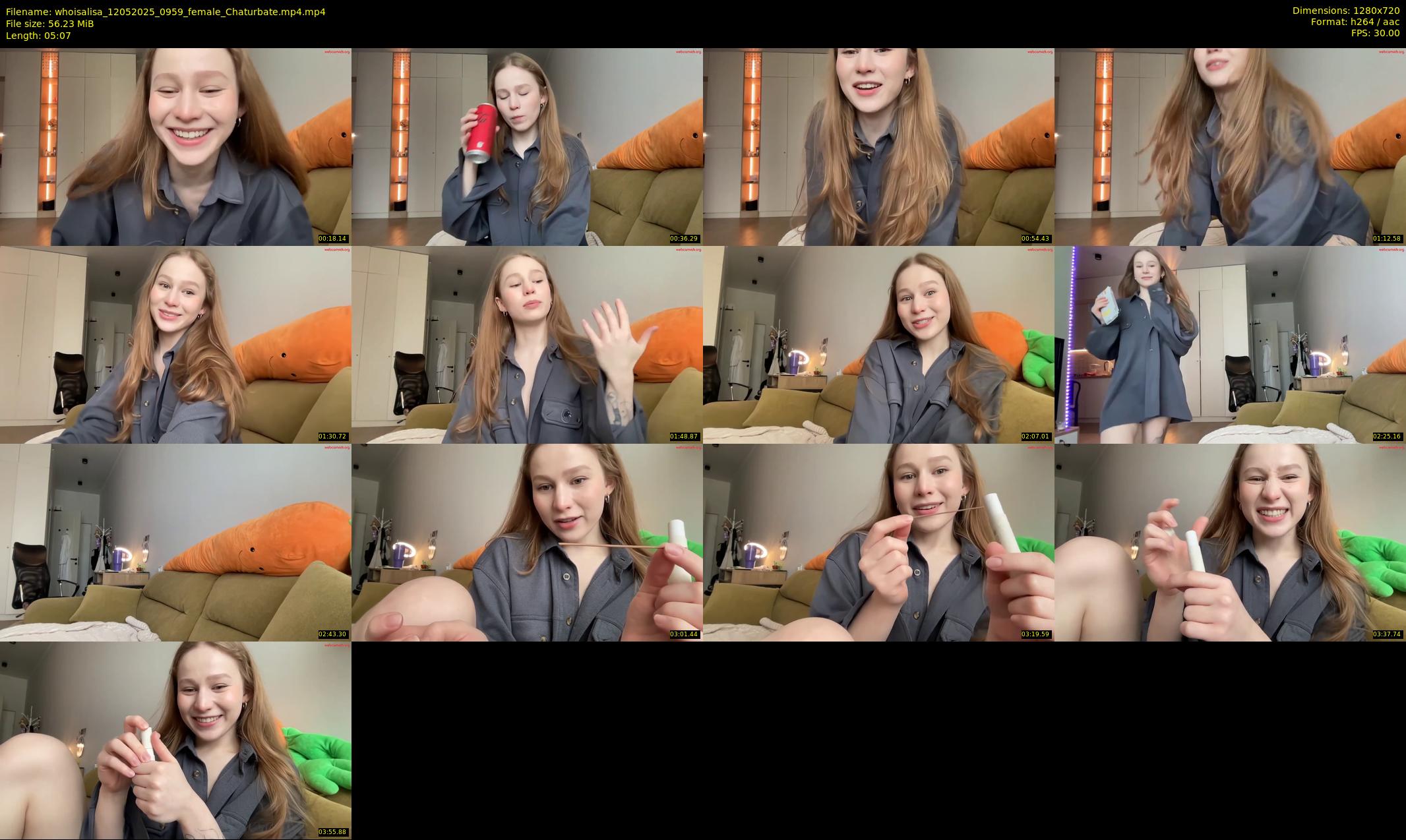 whoisalisa — 6 minute Chaturbate female cam show recording, 720p, May 12, 2025