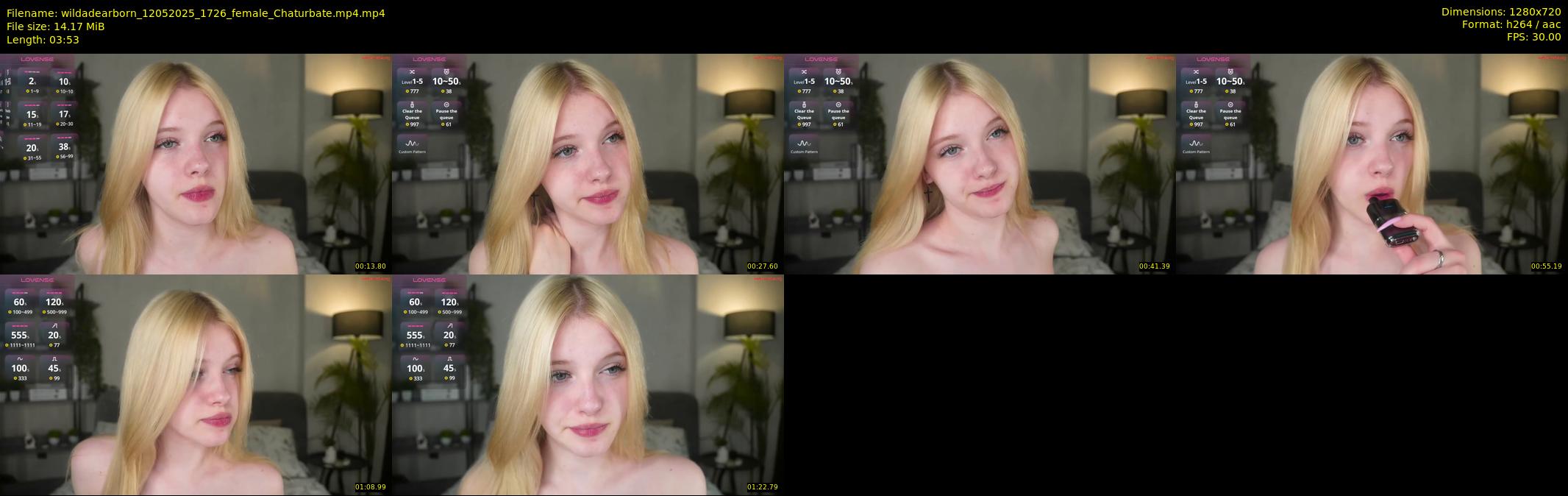 wildadearborn — 4 minute Chaturbate female cam show recording, 720p, May 12, 2025