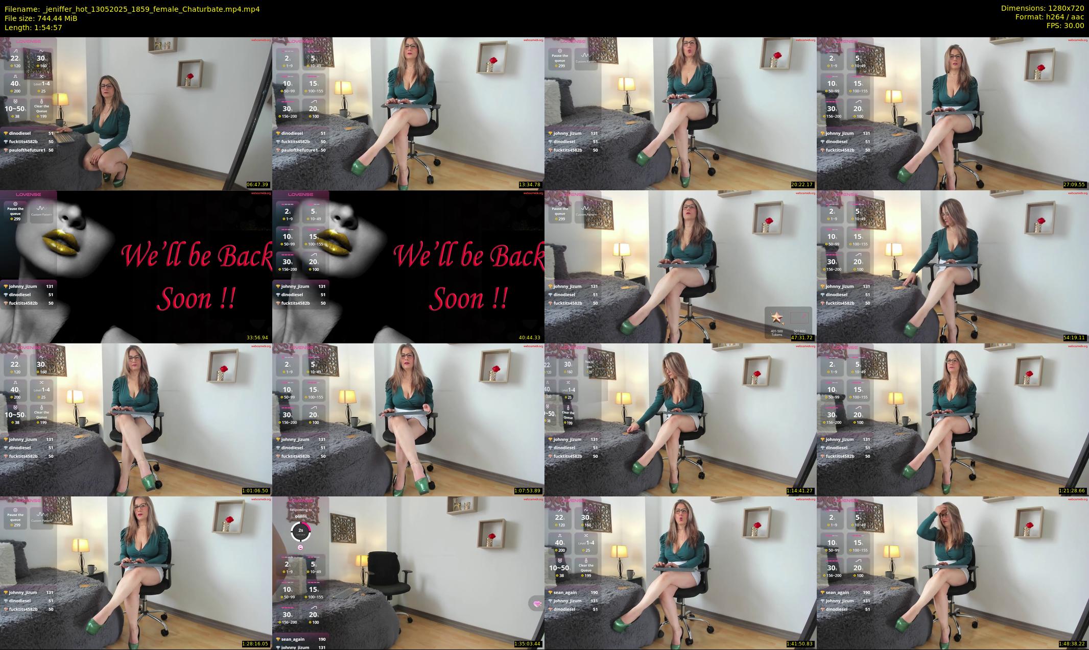 _jeniffer_hot — 115 minute Chaturbate female cam show recording, 720p, May 13, 2025