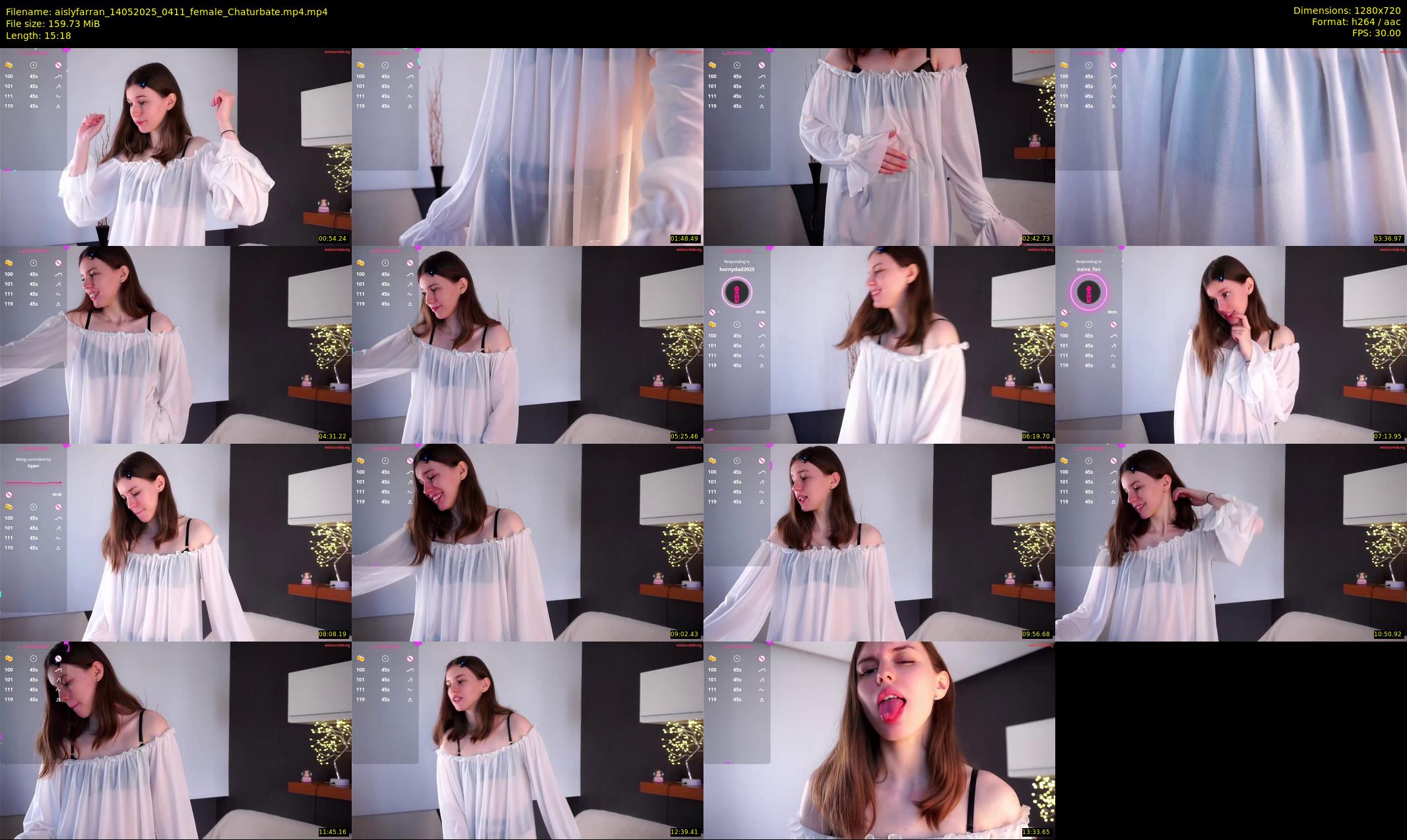 aislyfarran — 16 minute Chaturbate female cam show recording, 720p, May 14, 2025