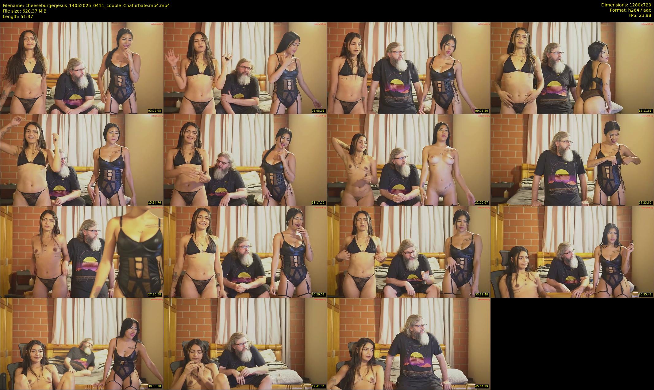 cheeseburgerjesus — 52 minute Chaturbate couple cam show recording, 720p, May 14, 2025