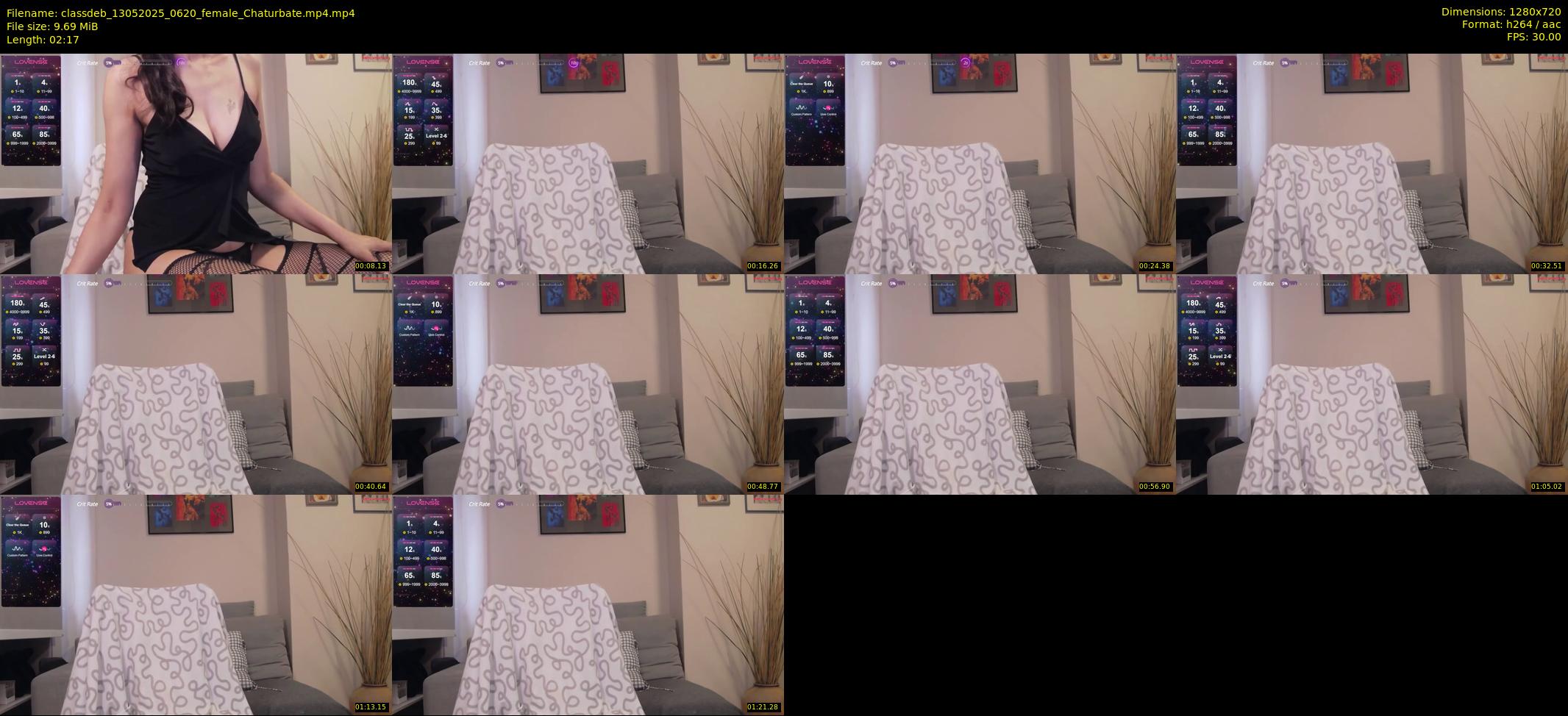 classdeb — 3 minute Chaturbate female cam show recording, 720p, May 13, 2025