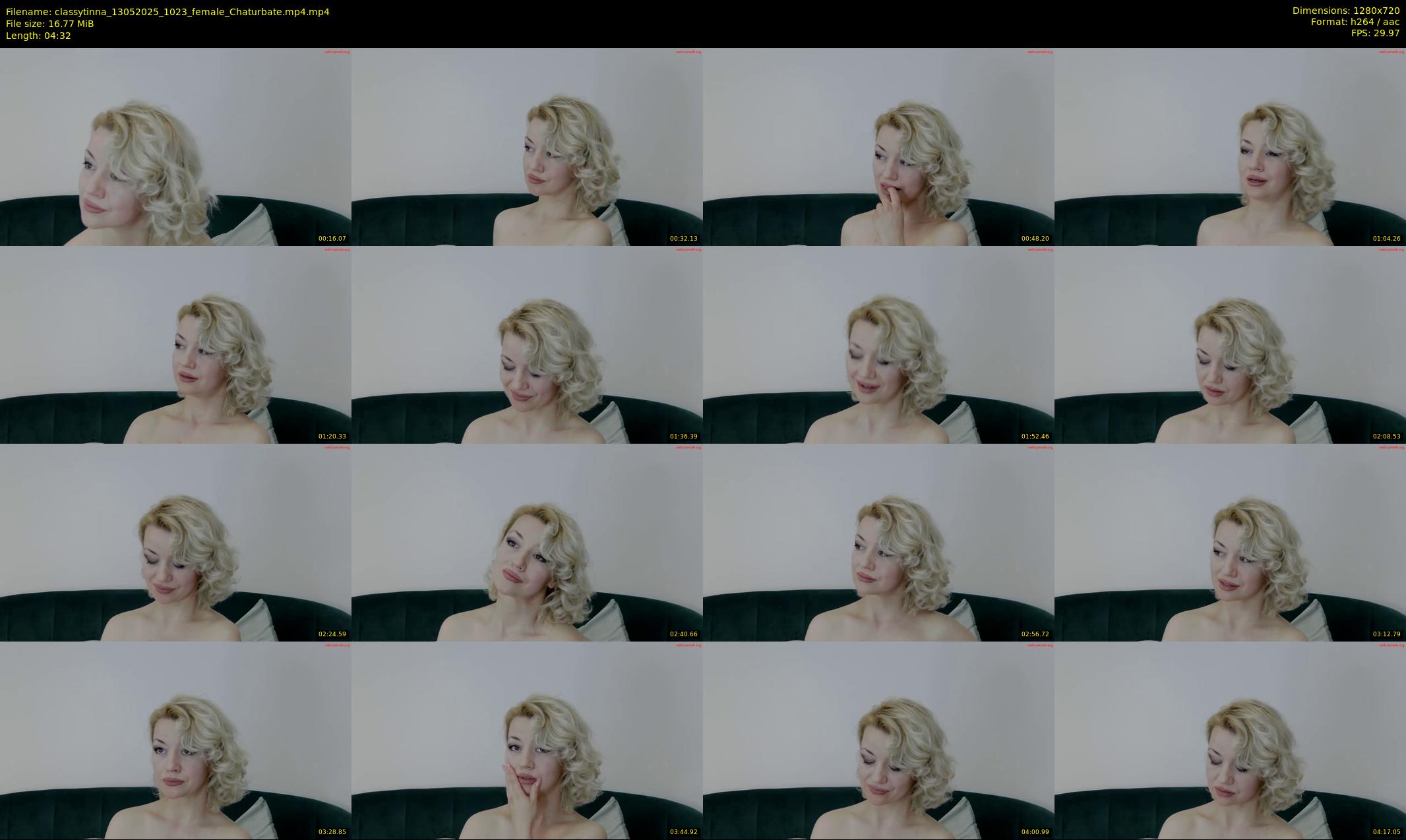 classytinna — 5 minute Chaturbate female cam show recording, 720p, May 13, 2025