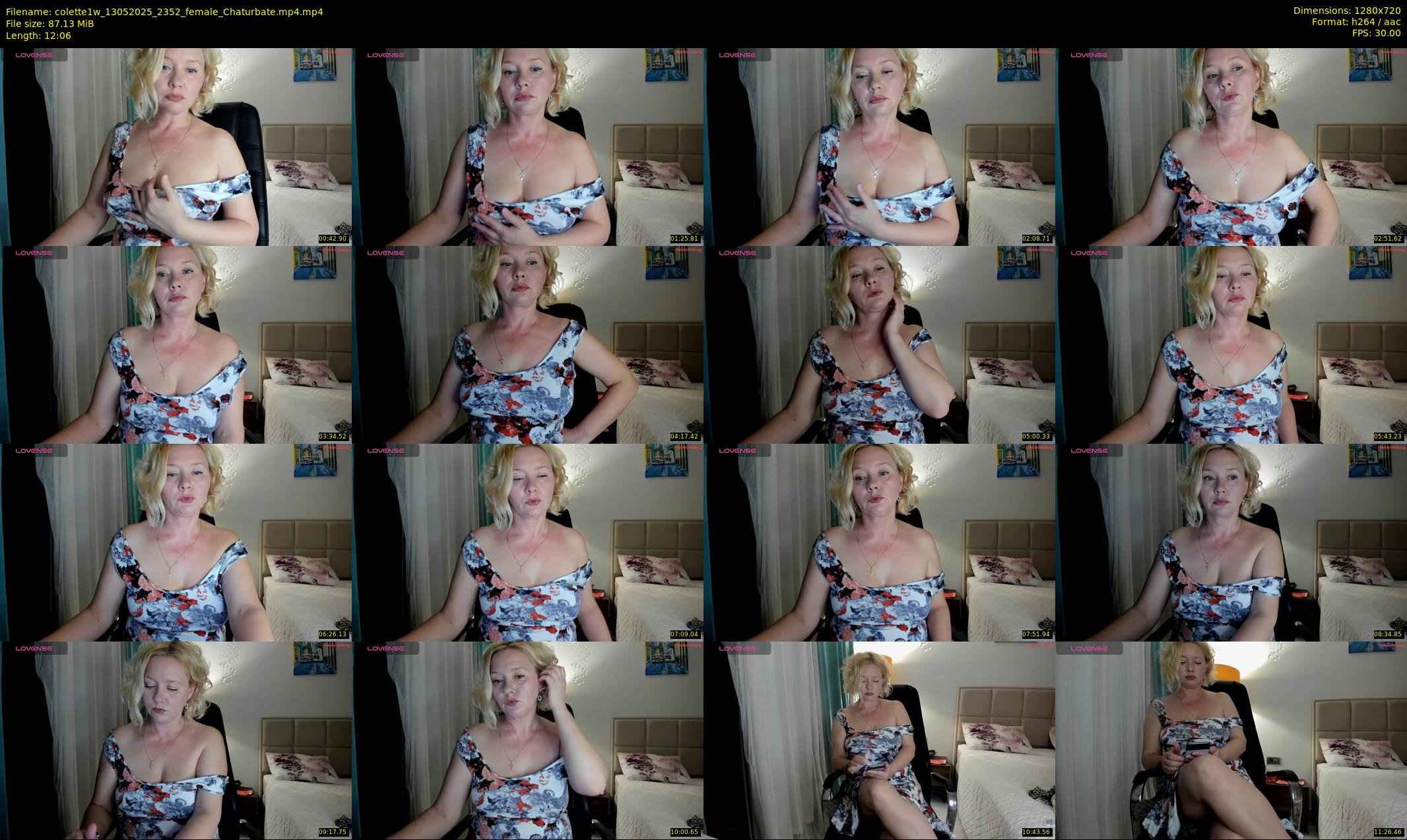 colette1w — 13 minute Chaturbate female cam show recording, 720p, May 13, 2025