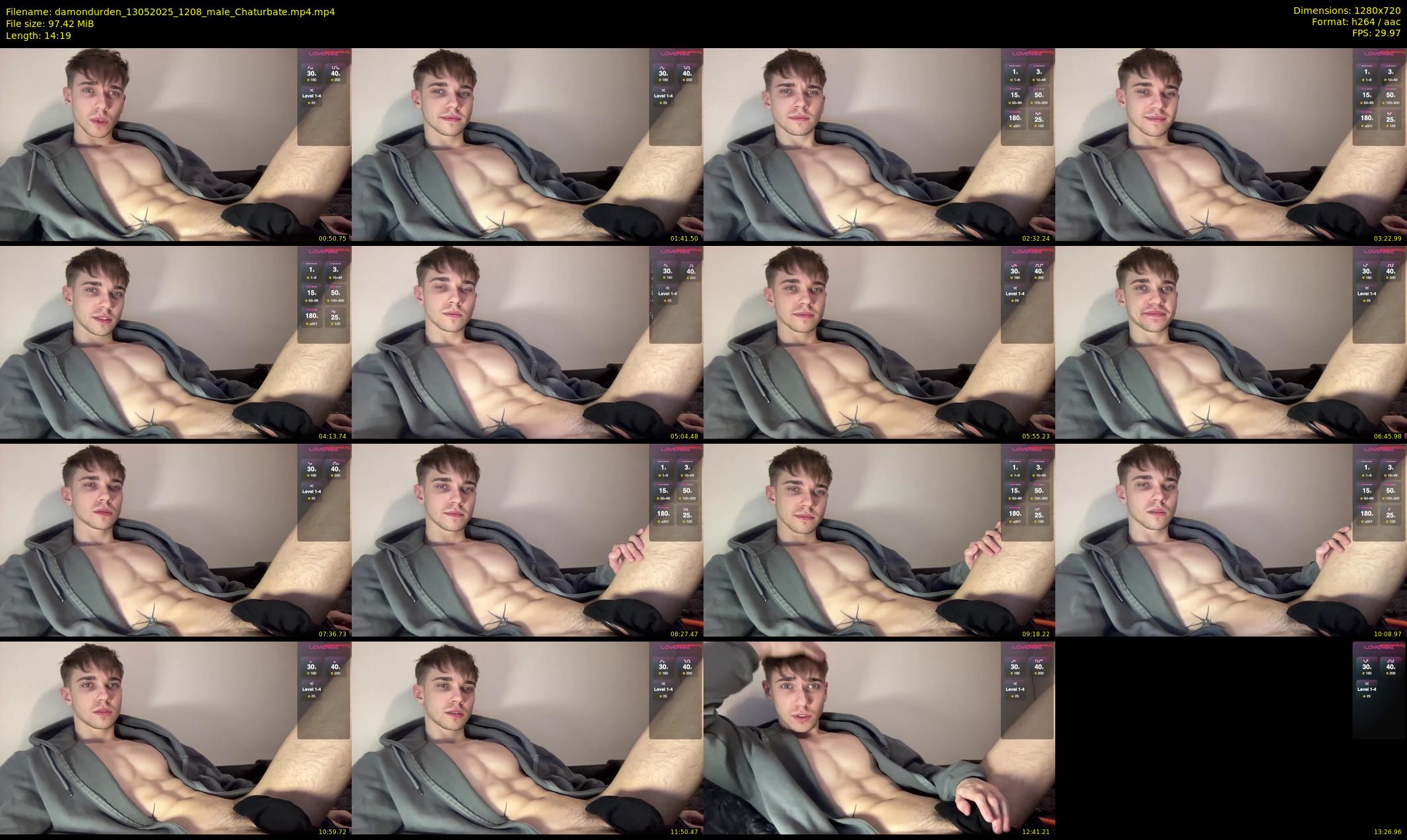 damondurden — 15 minute Chaturbate male cam show recording, 720p, May 13, 2025