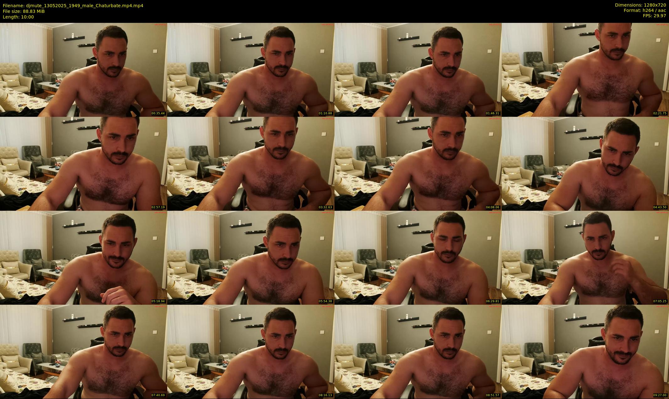 djmute — 10 minute Chaturbate male cam show recording, 720p, May 13, 2025