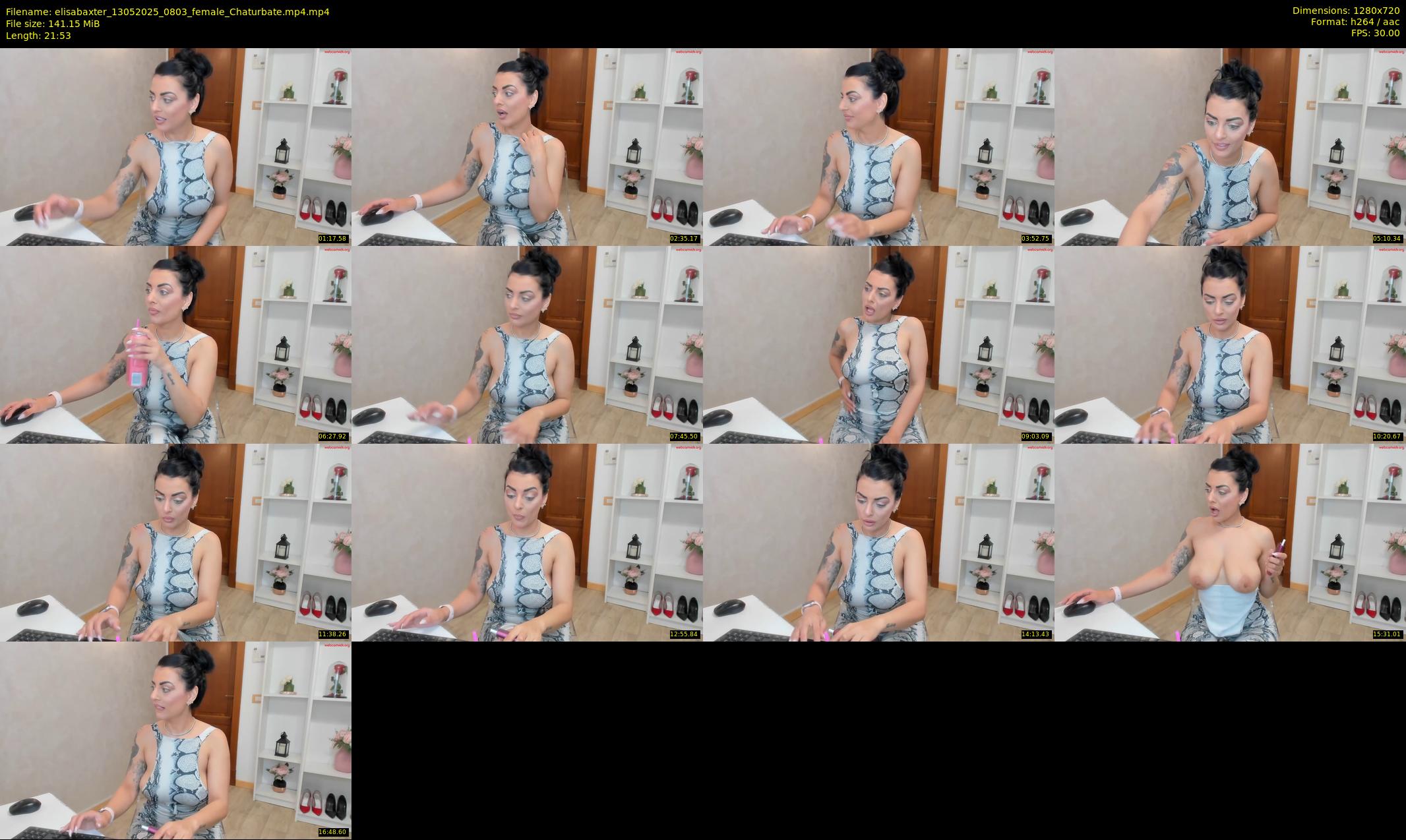 elisabaxter — 22 minute Chaturbate female cam show recording, 720p, May 13, 2025